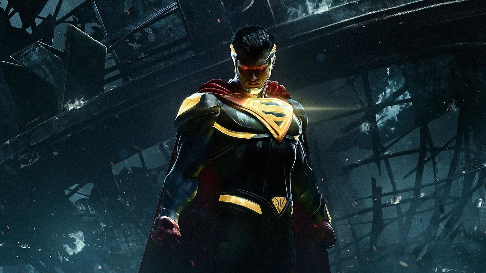 Superman, Injustice 2, DC Comics, Scuro, 1920x1080, sfondo per PC