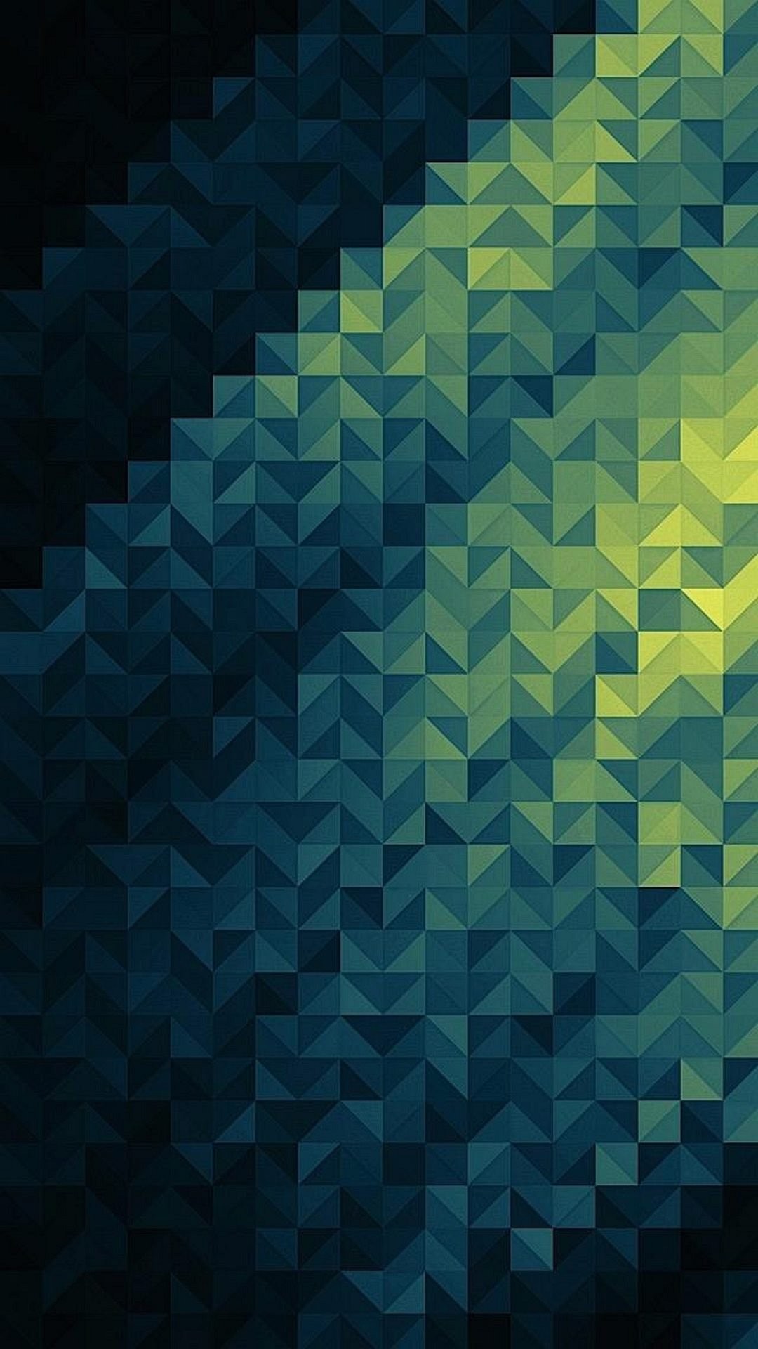 Mosaico, Triangoli, Geometrico, Verde, sfondo schermata di blocco iPhone