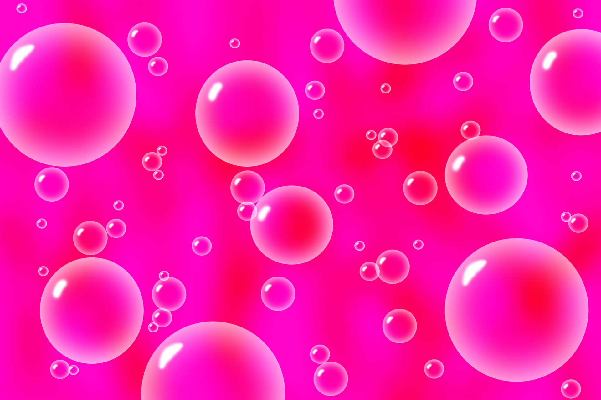 Bolle rosa, Rosa acceso, Astratto, Full HD, sfondo per PC