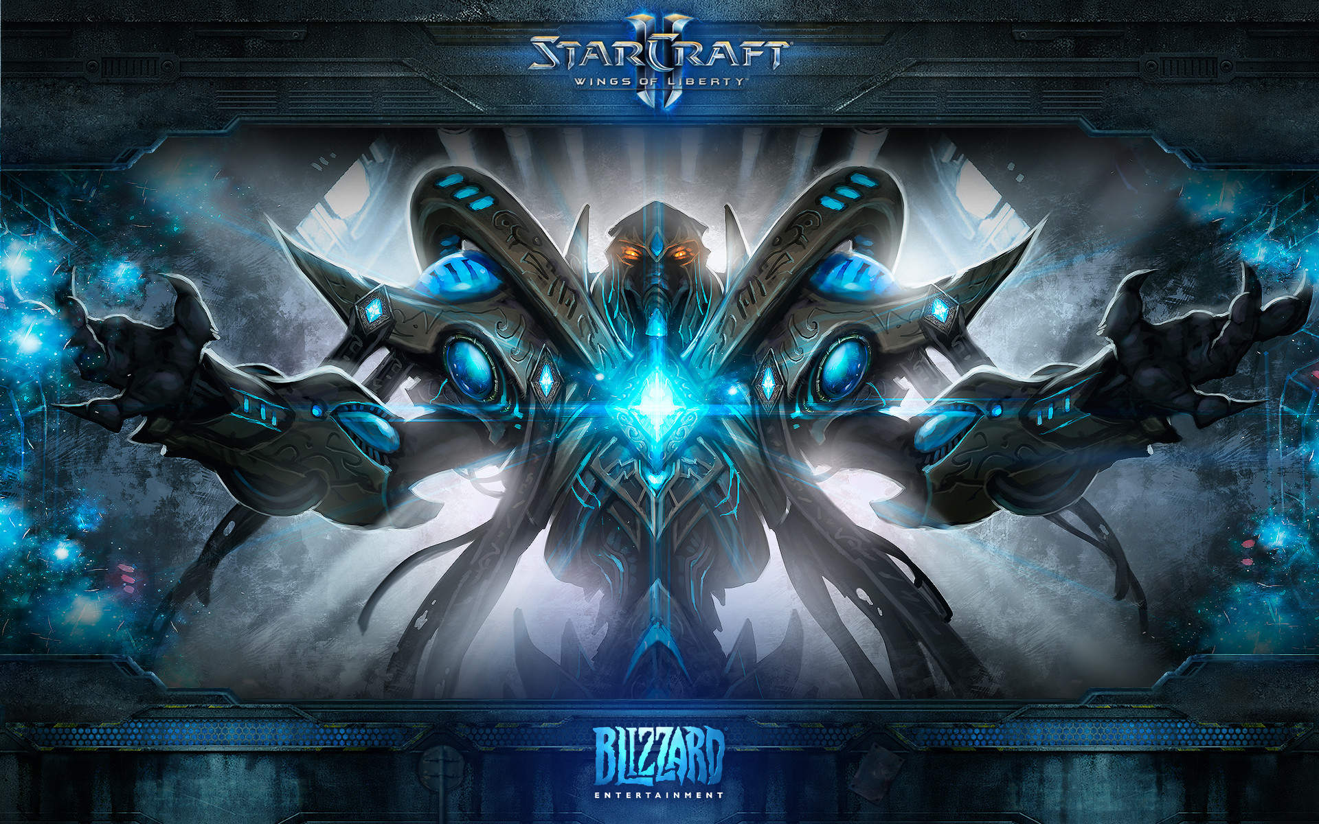StarCraft II, Protoss, Blizzard Entertainment, Logo, 1920x1200, wallpaper desktop