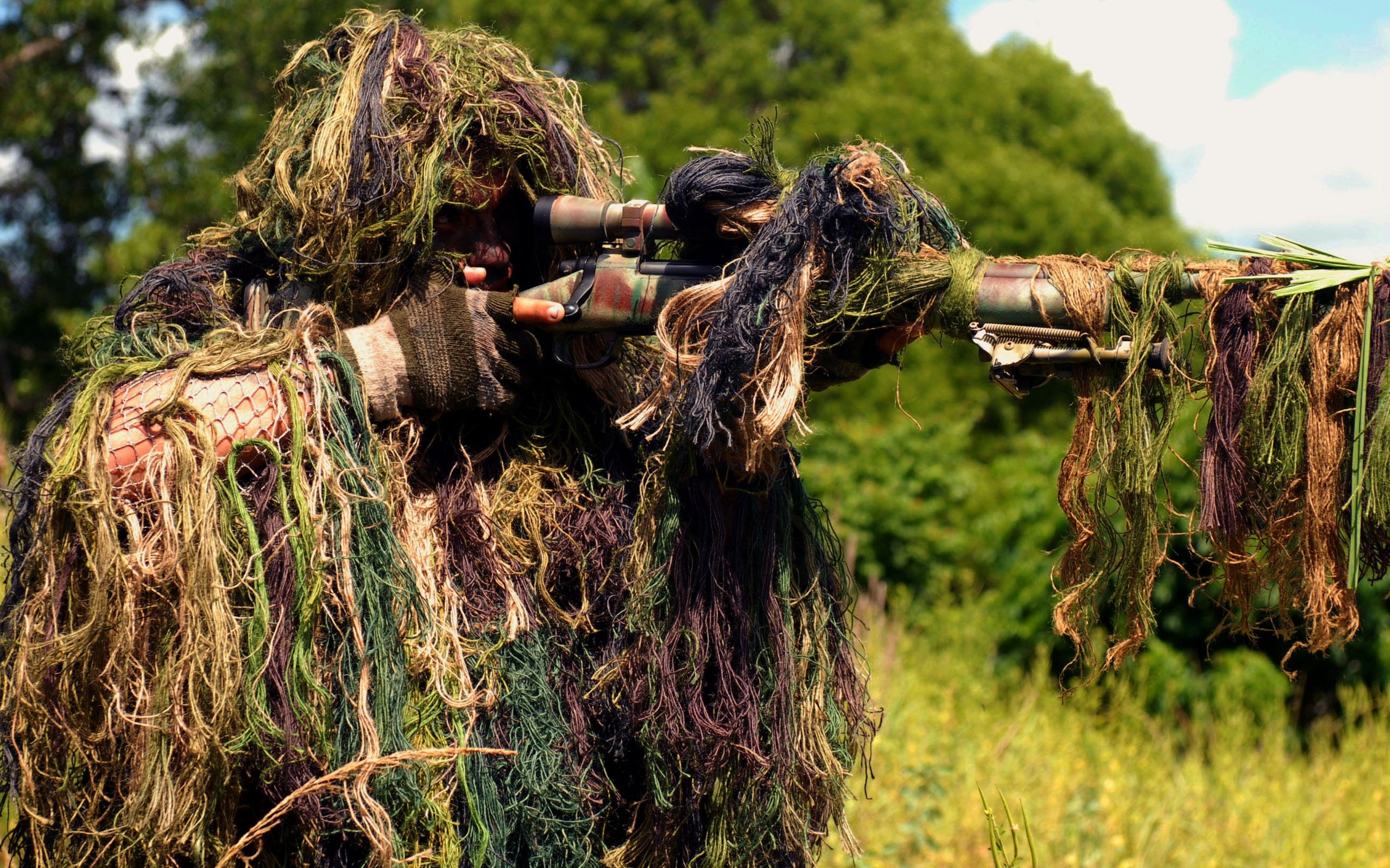Cecchino, Ghillie suit, Fucile di precisione, Prato, 2560x1600, sfondo per PC