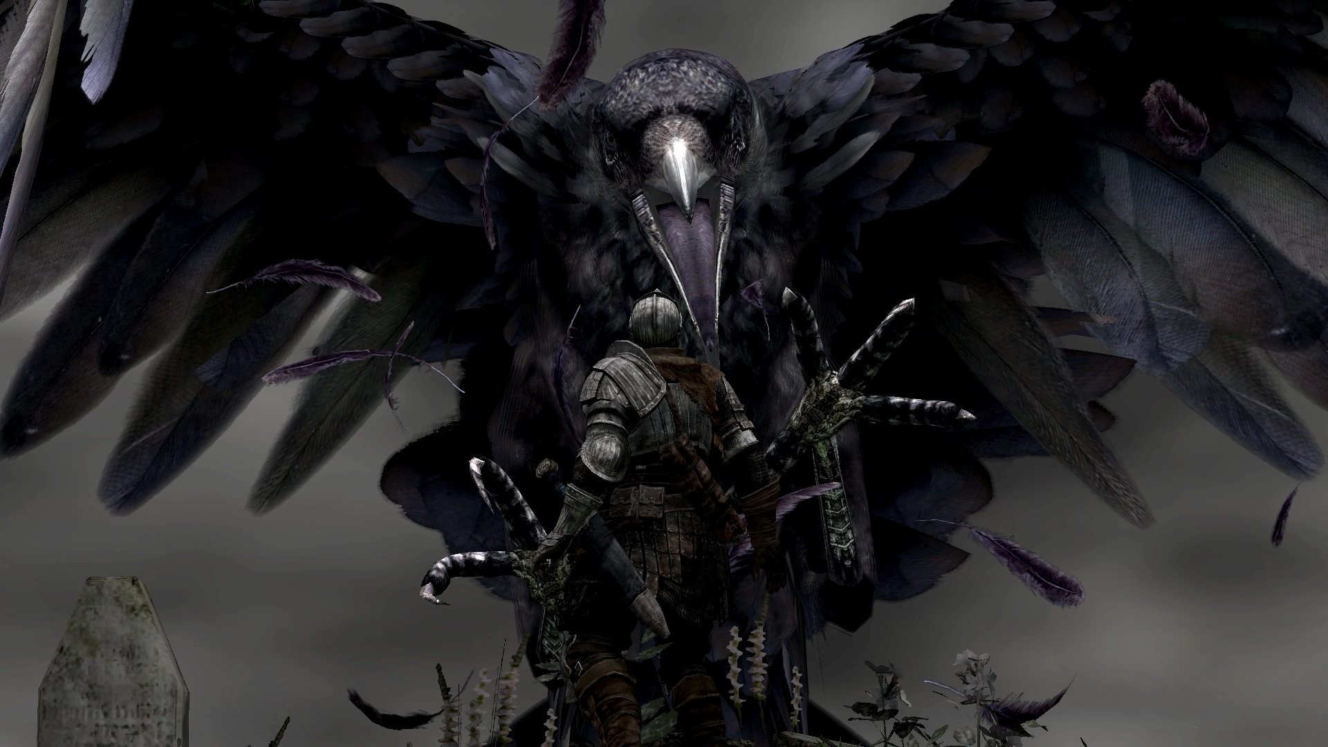 Dark Souls, Cavaliere, Corvo, Dark fantasy, Full HD, sfondo PC