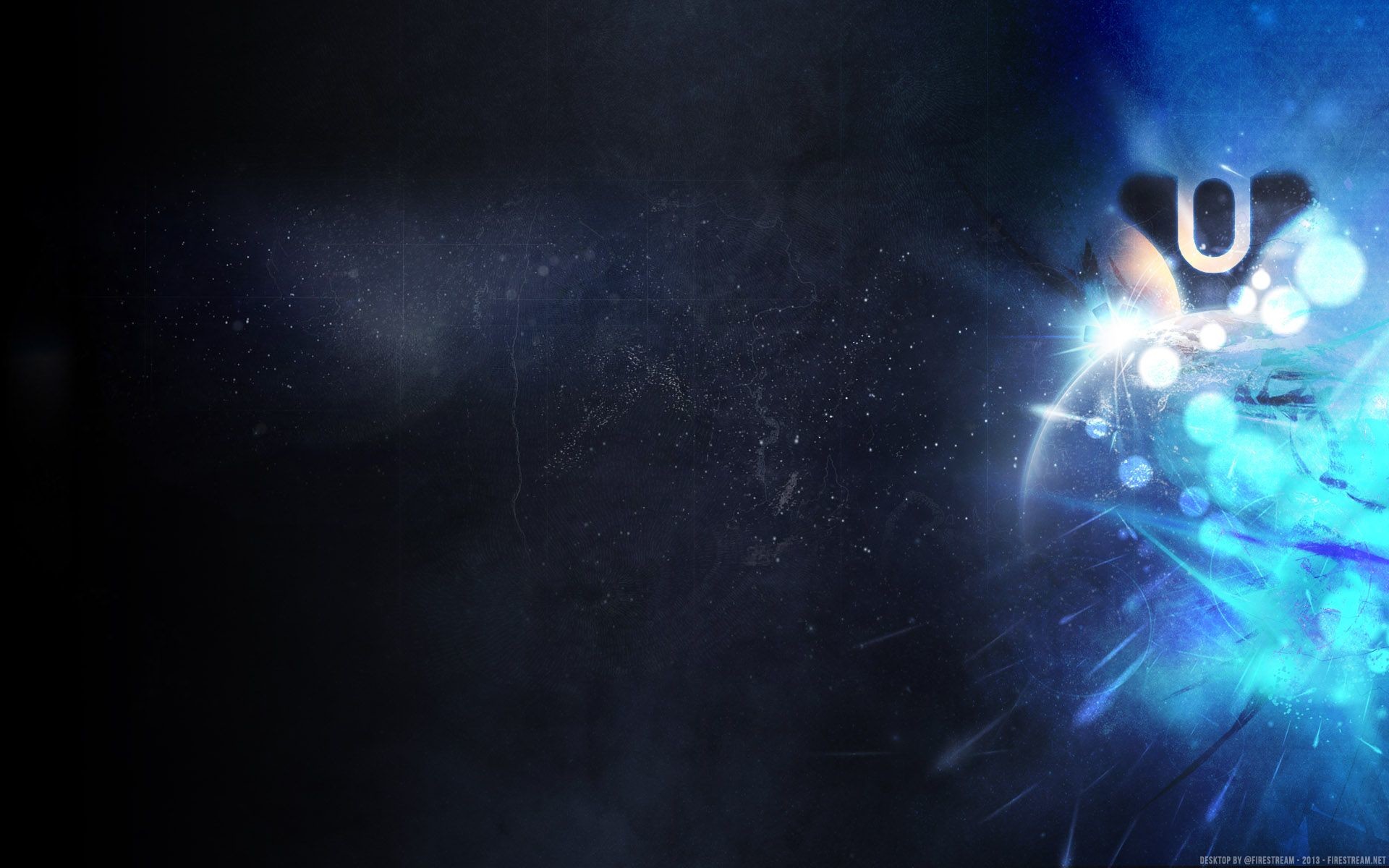 Destiny, Logo, Luce blu, Spazio, 1920x1200, wallpaper desktop
