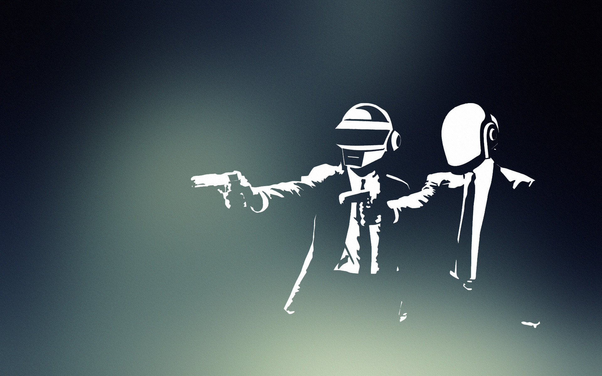 Daft Punk, Pulp Fiction, Parodia, Silhouette, 1920x1200, sfondo MacBook Pro