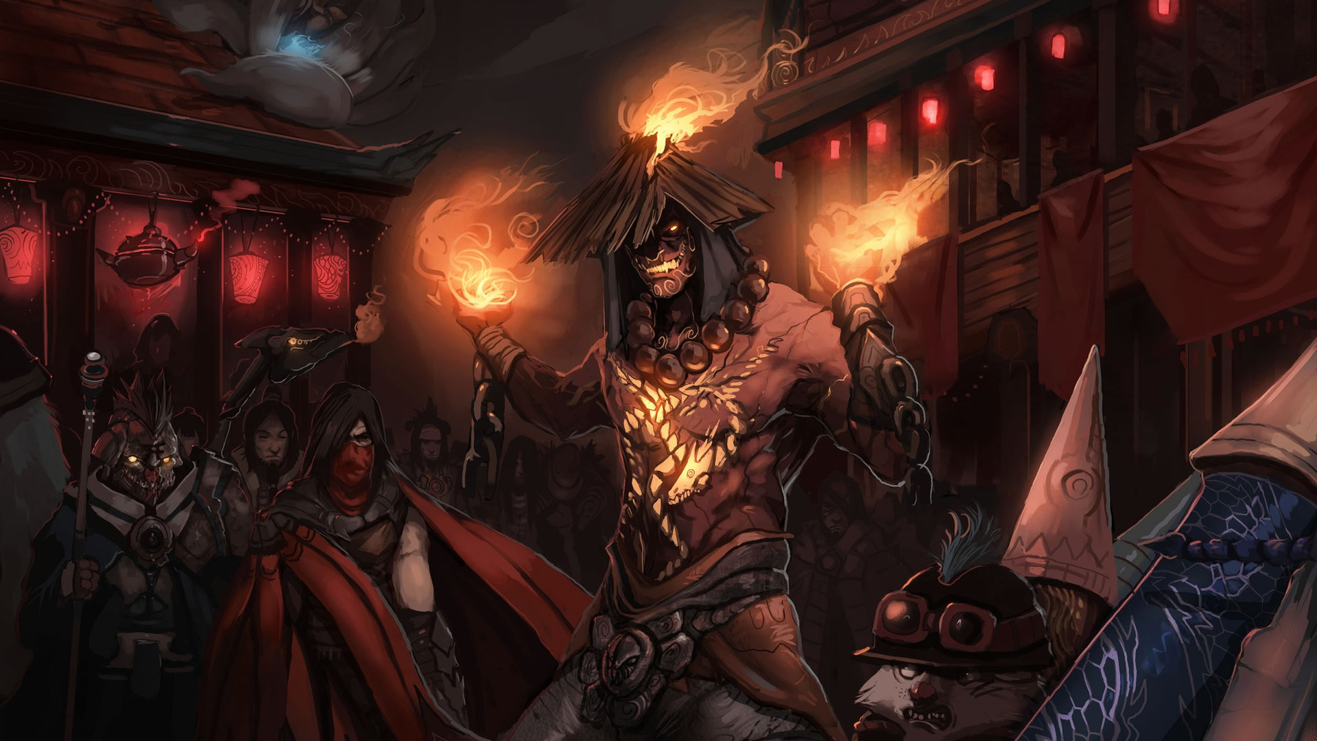 League of Legends, Torce, Arte fantasy, 1920x1080, sfondo per PC