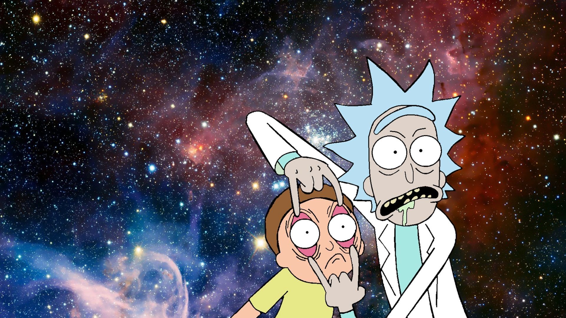 Rick Sanchez, Morty Smith, Spazio, Nebulosa, 1920x1080, sfondo per PC