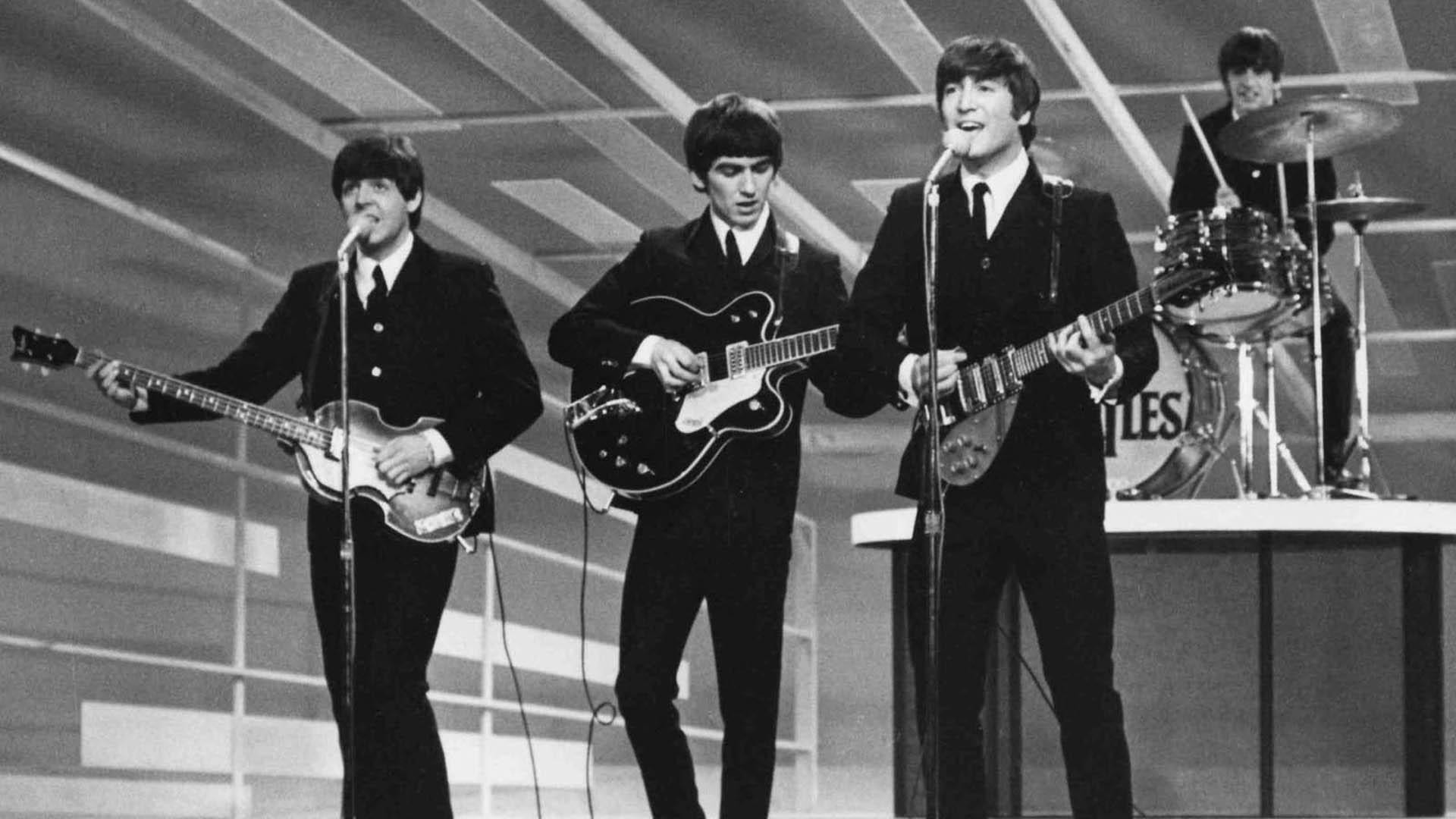 The Beatles, Concerto, Chitarre, Bianco e nero, Full HD, sfondo desktop