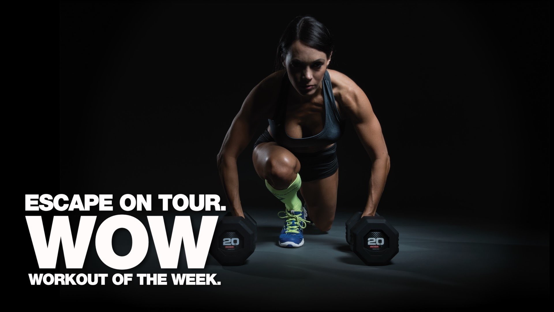 Functional Training WOW, Manubri, Atleta, Sfondo scuro, Full HD, wallpaper per PC