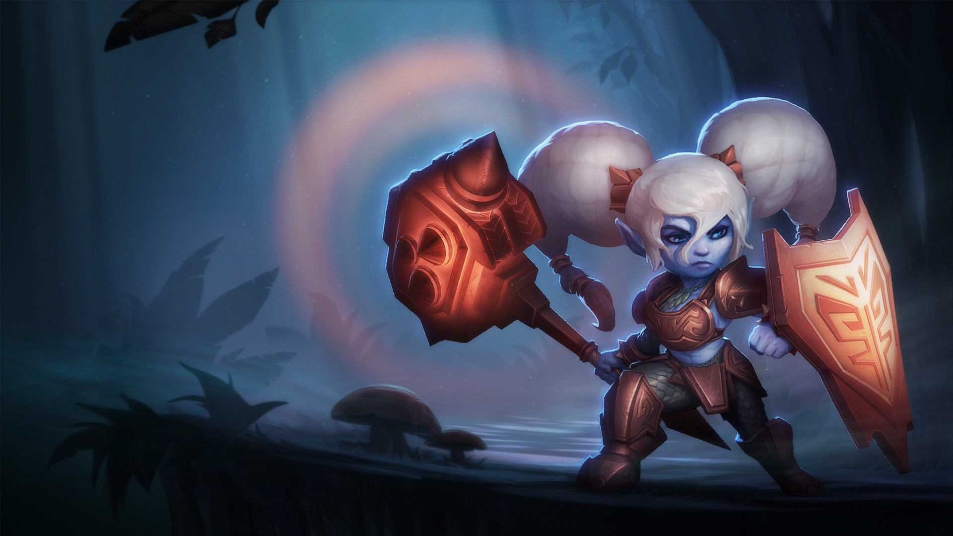 Poppy, League of Legends, Martello, Scudo, Full HD, sfondo Windows 11
