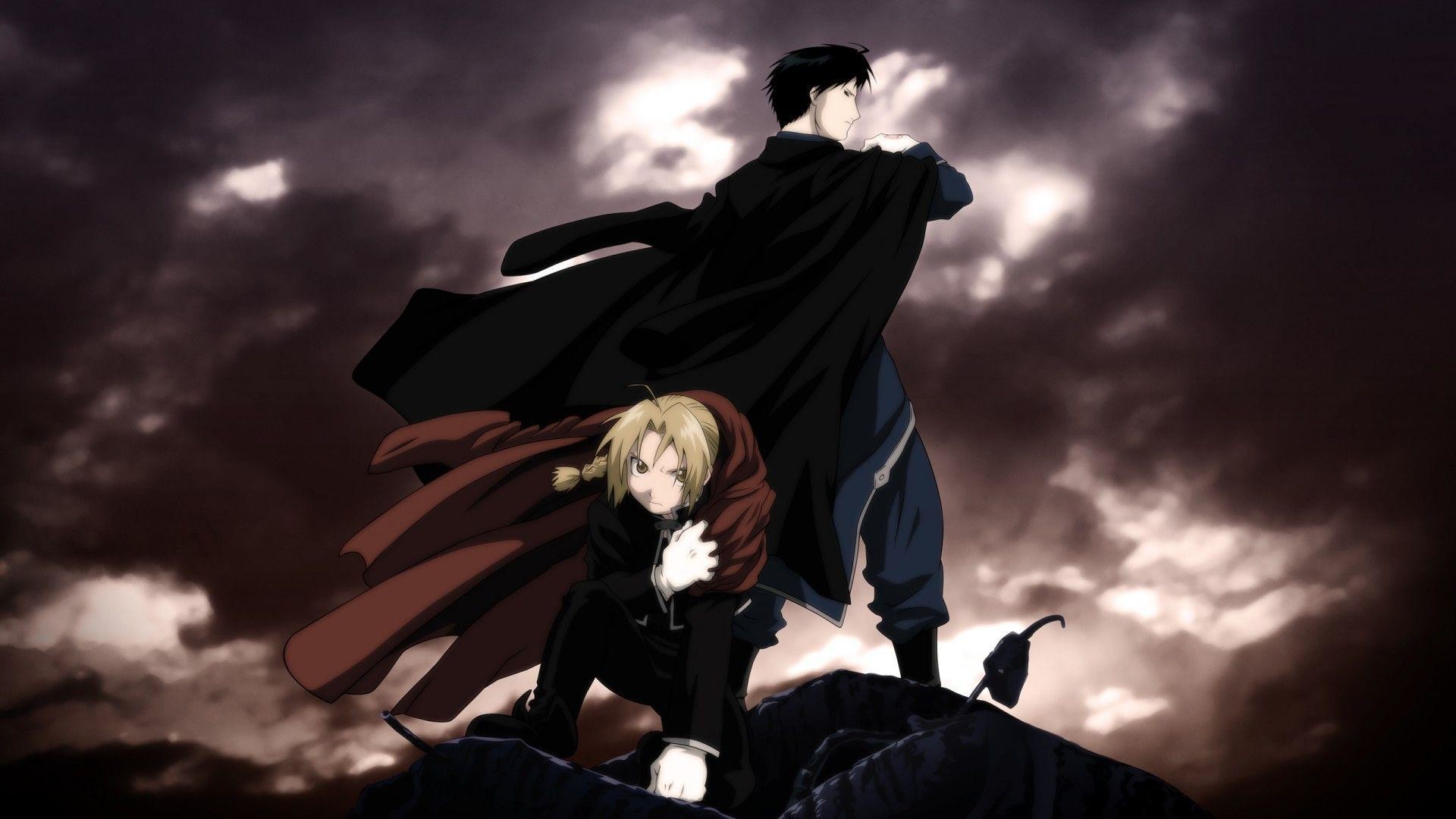 Edward Elric, Roy Mustang, Fullmetal Alchemist, Nuvole, Full HD, wallpaper per computer