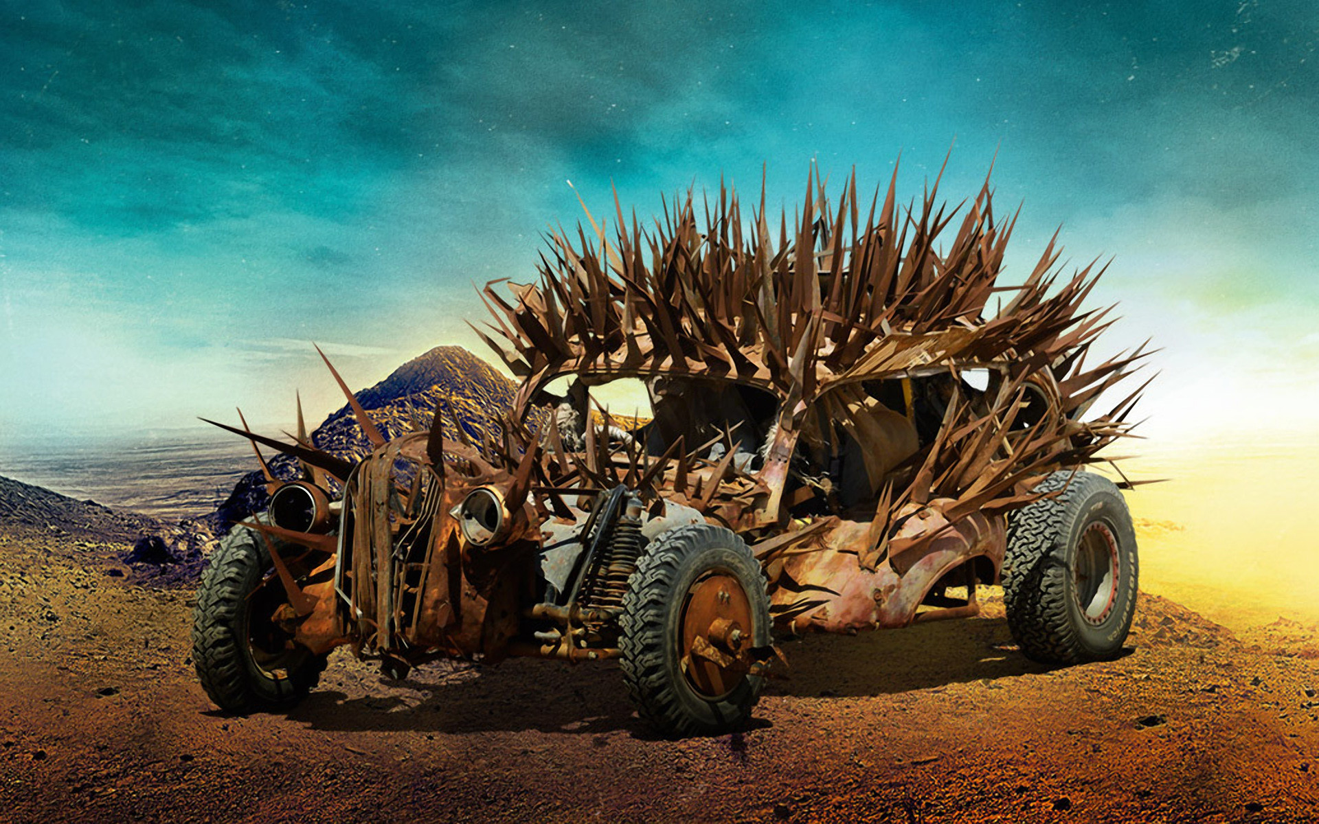 Mad Max: Fury Road, Veicolo con spine, Porcupine, Deserto, 1920x1200, immagine di sfondo