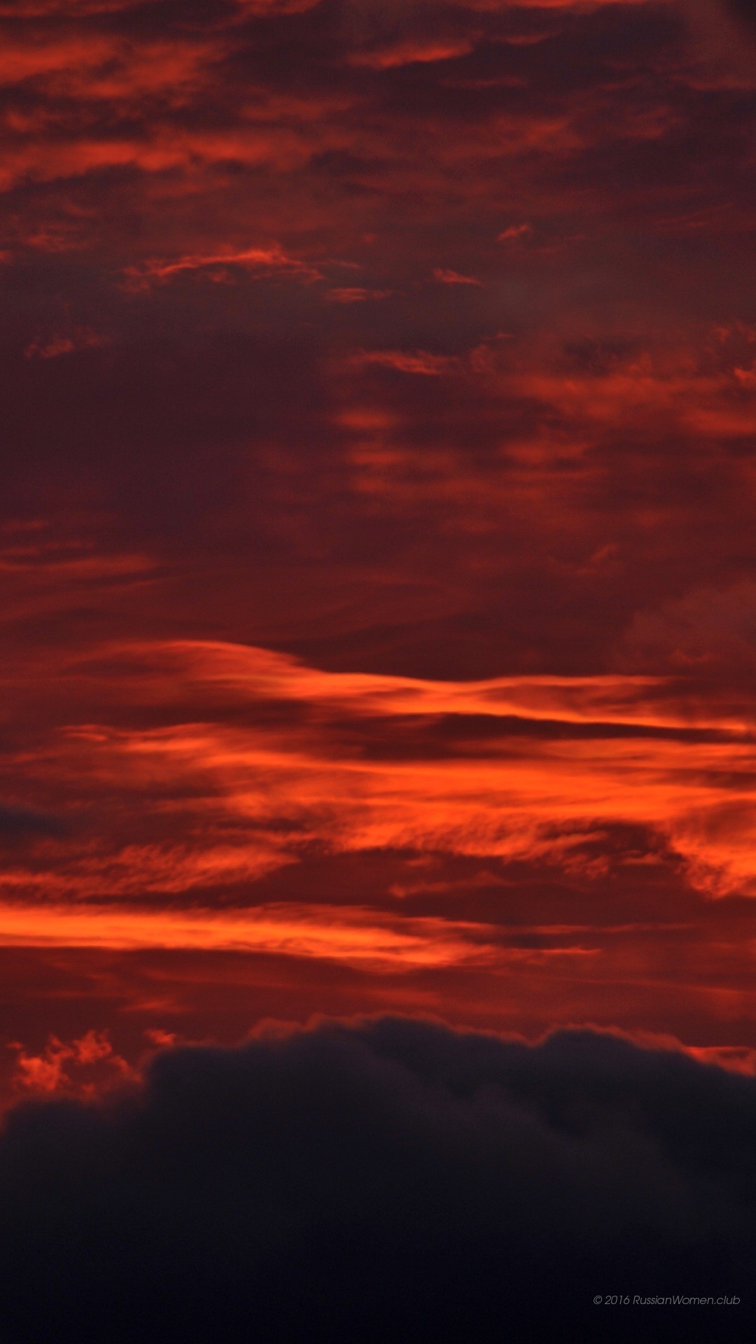 Tramonto, Nuvole rosse, Cielo, Full HD, sfondo per smartphone