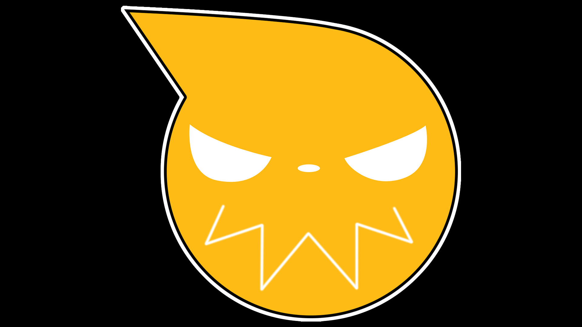 Soul Eater, Logo, Sfondo nero, Giallo, Full HD, wallpaper desktop