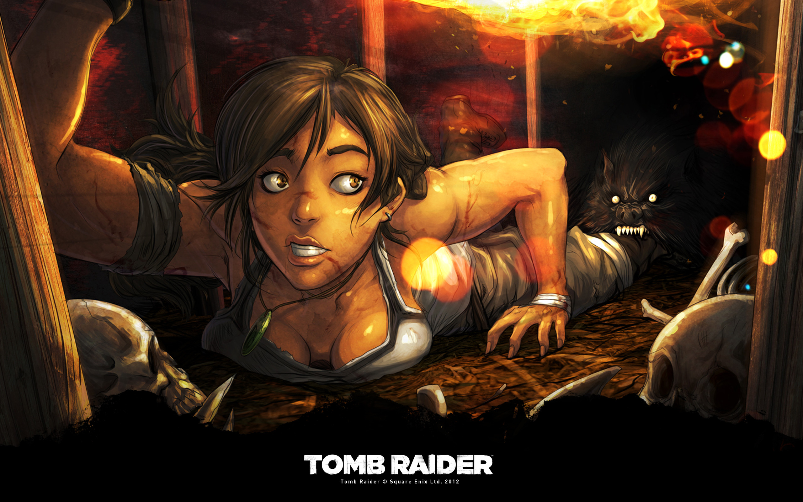 Lara Croft, Tomb Raider (2013), Fan art, Fumetto, 16:10 2K, sfondo widescreen