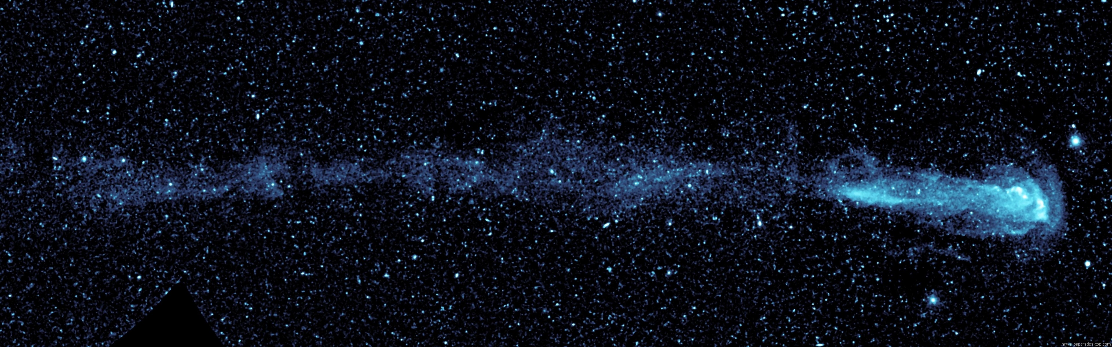 Spazio, Stelle, Cometa, Blu, Full HD, wallpaper per PC