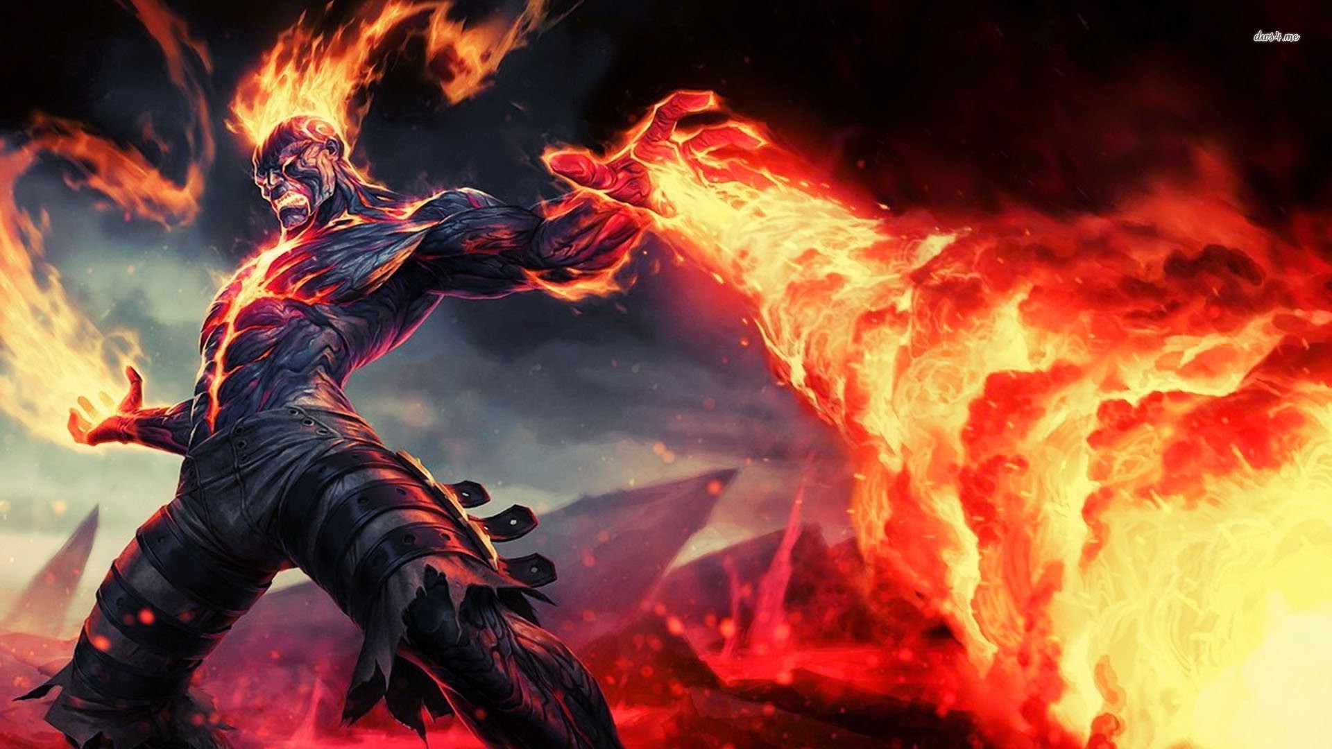 Brand, League of Legends, Fuoco, Rosso, Full HD, sfondo Windows 11