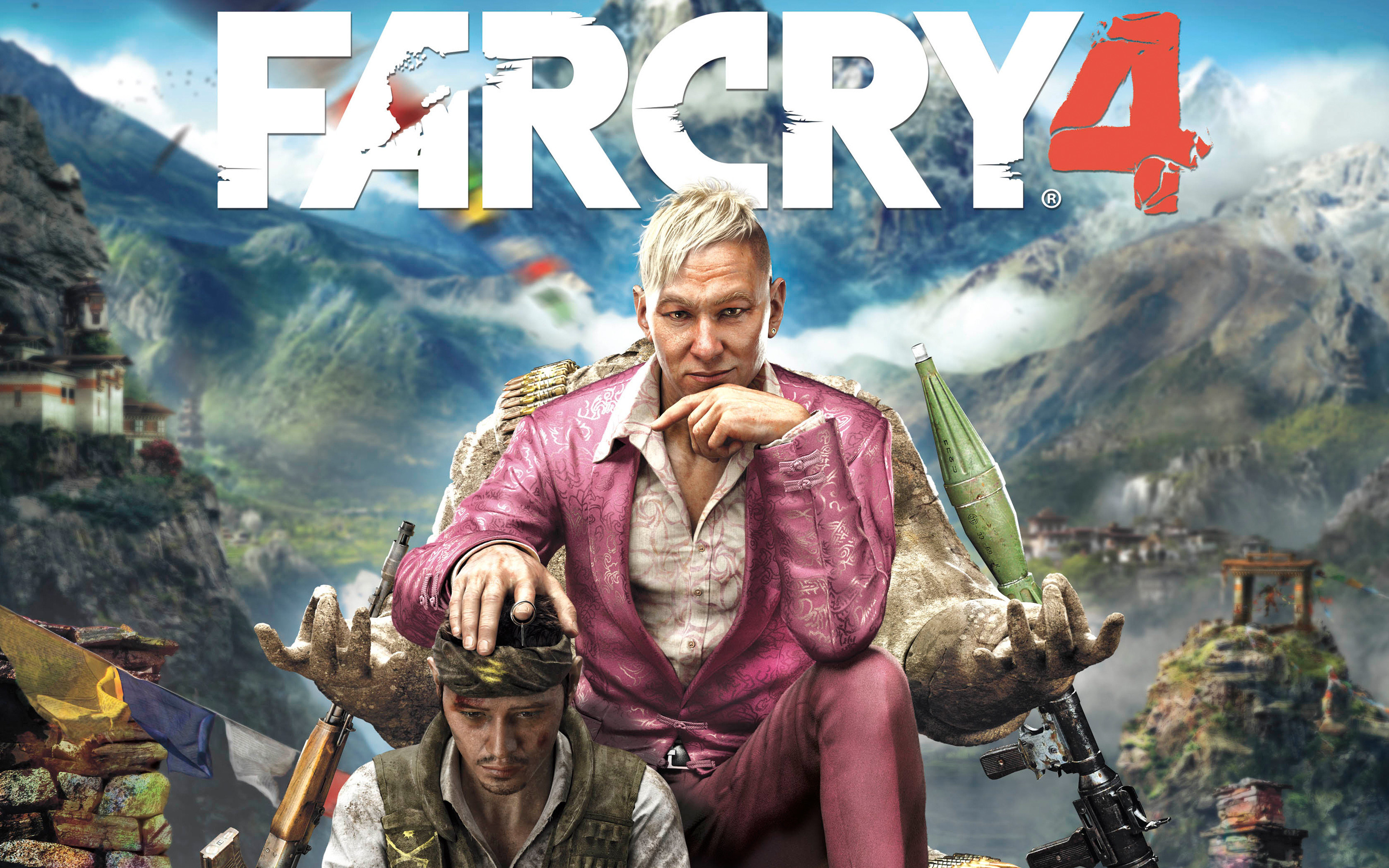 Pagan Min, Far Cry 4, Ajay Ghale, Logo, Copertina, 2880x1800, immagine di sfondo