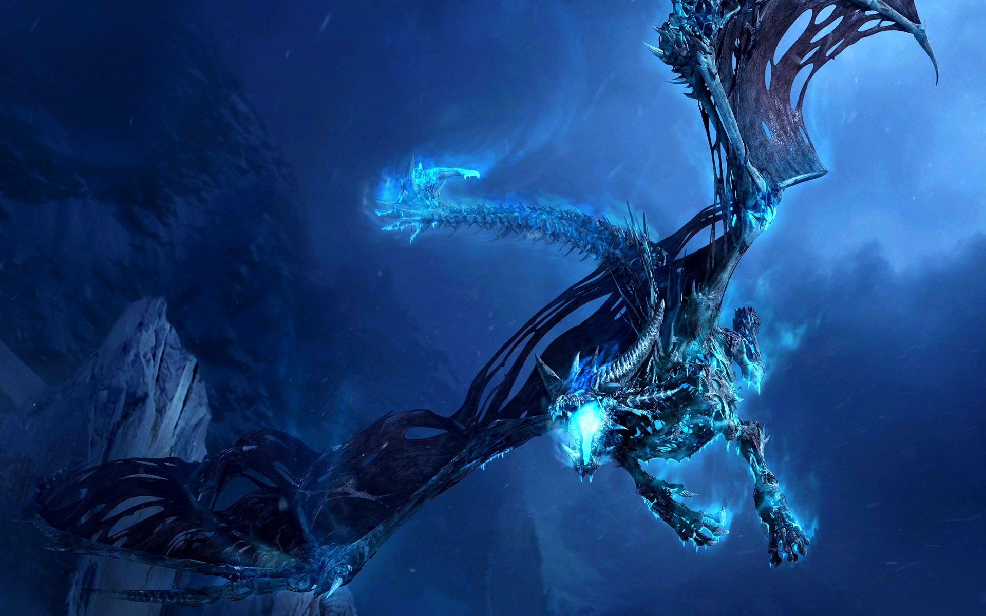 Drago di ghiaccio, Blu, Fantasy, 1920x1200, sfondo MacBook Pro