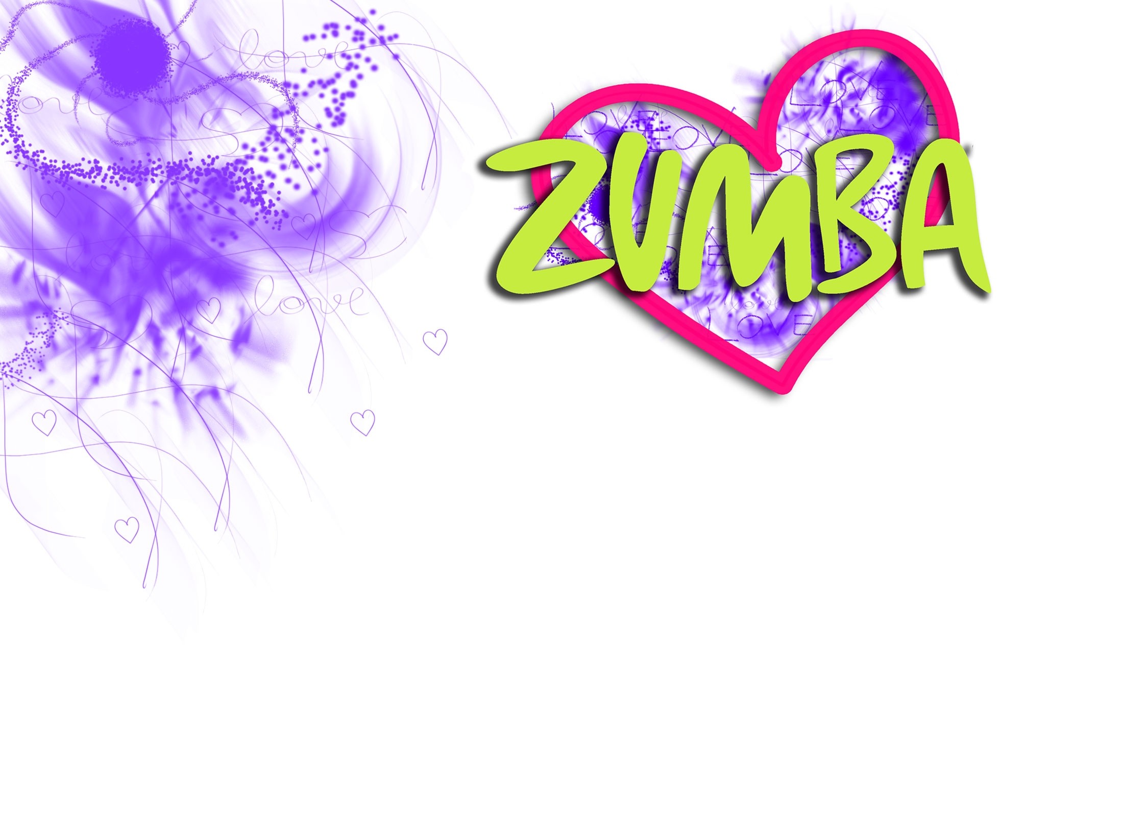 Zumba, Logo, Cuore, Viola, Full HD, wallpaper per PC