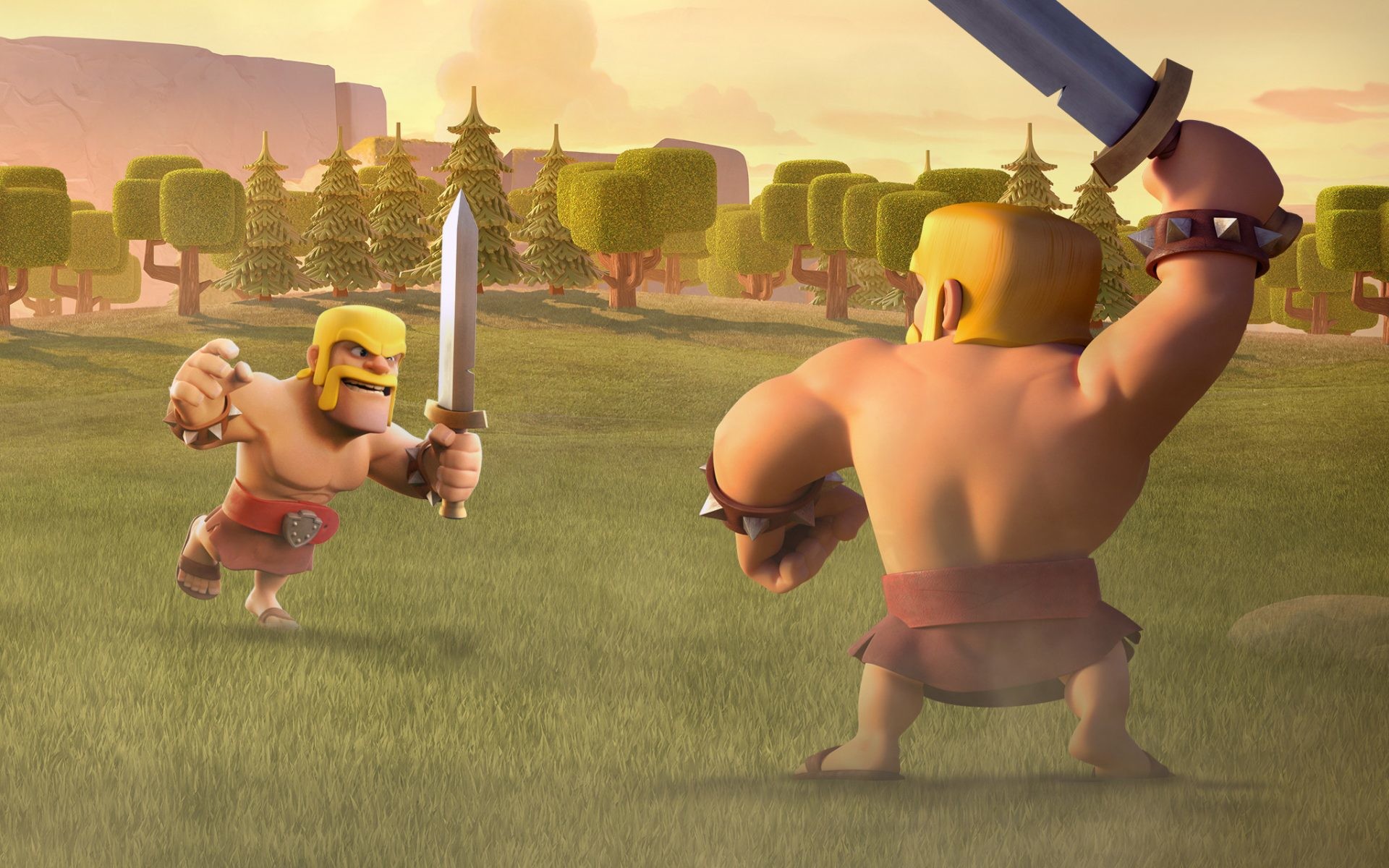 Clash of Clans, Barbari, Spada, Prato, 1920x1200, sfondo MacBook Pro