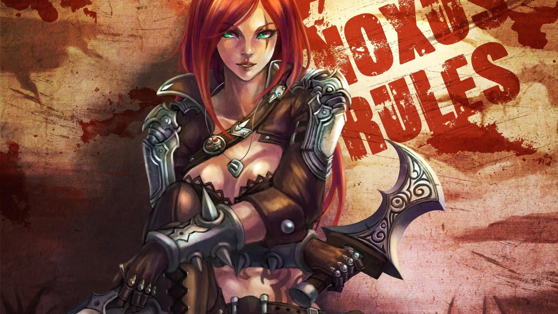 Katarina, League of Legends, Noxus Rules, Lame, Full HD, wallpaper per portatile