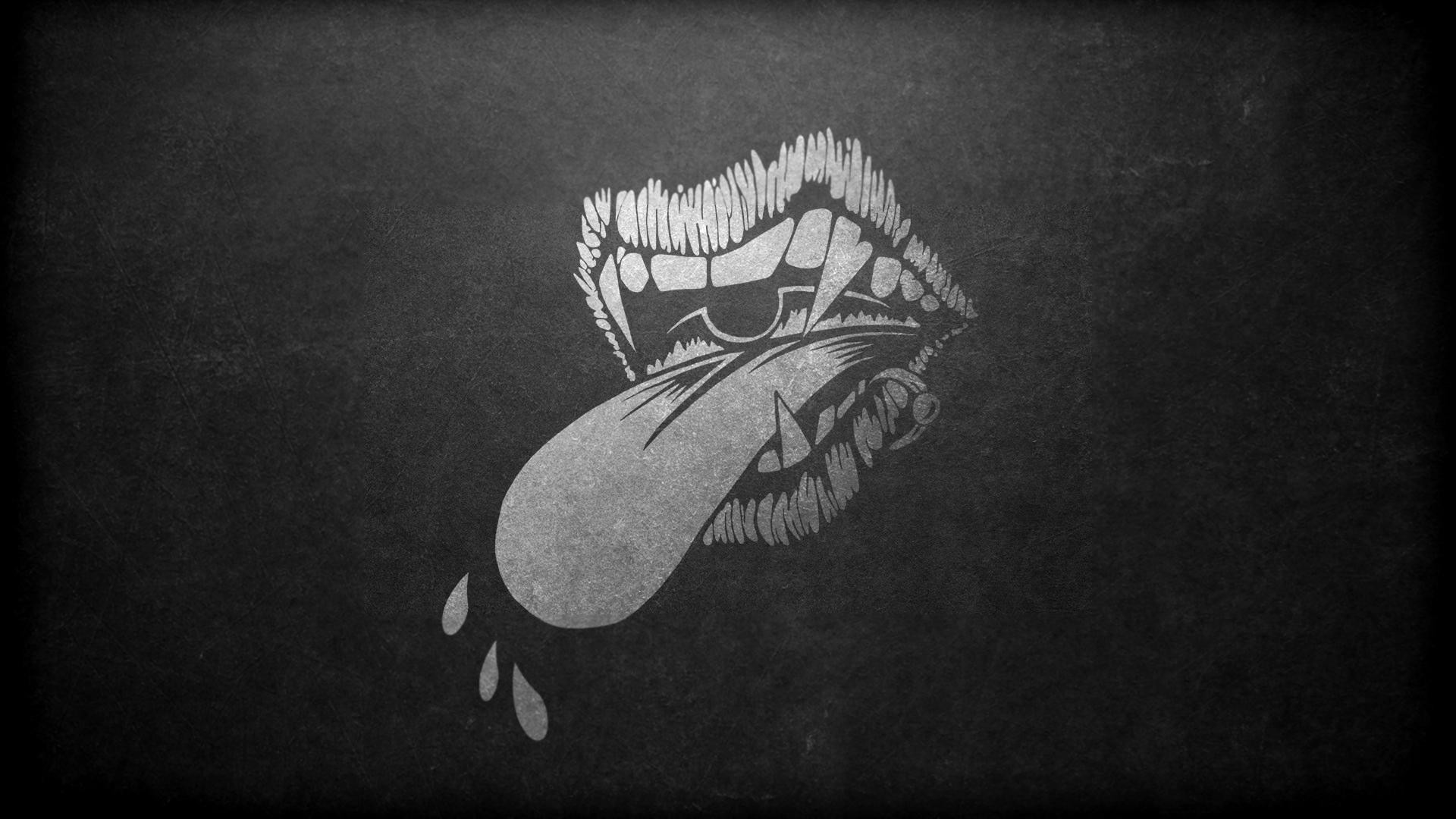 Rolling Stones, Logo della lingua, Grigio, Full HD 1080p, sfondo desktop