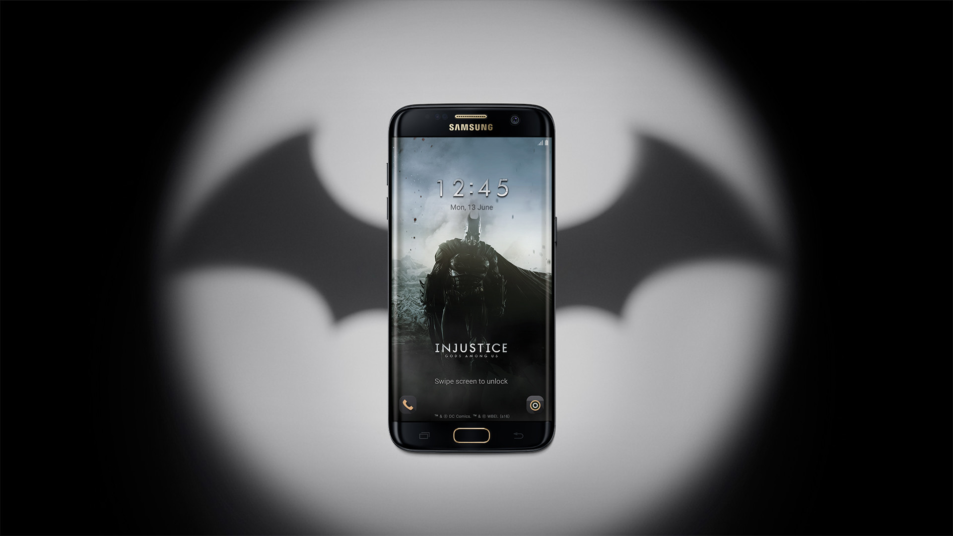 Samsung Galaxy S7 Edge, Batman, Bat-segnale, Injustice, Full HD, sfondo desktop