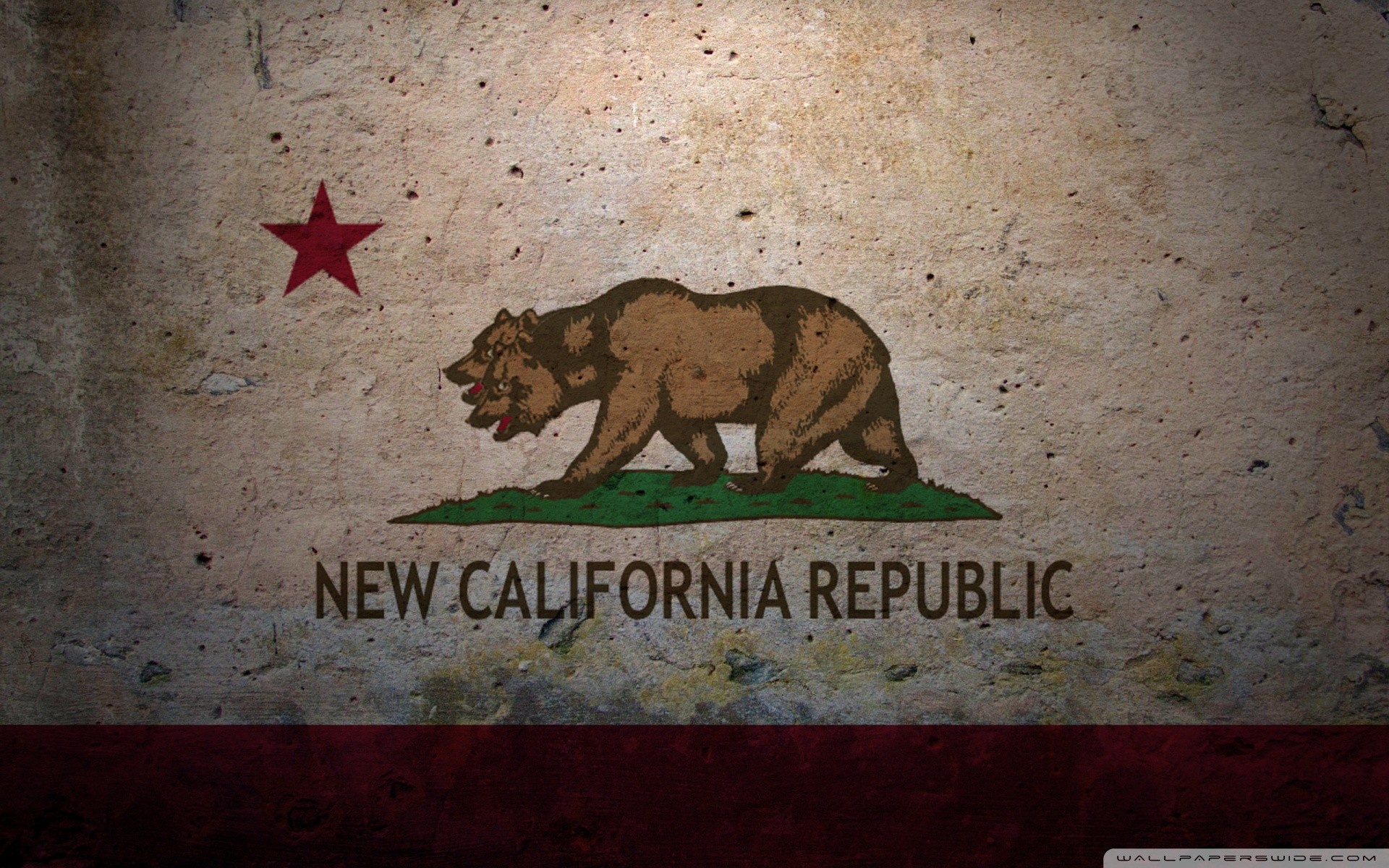 Repubblica della Nuova California, Bandiera NCR, Fallout: New Vegas, Orso, sfondo Full HD per portatile