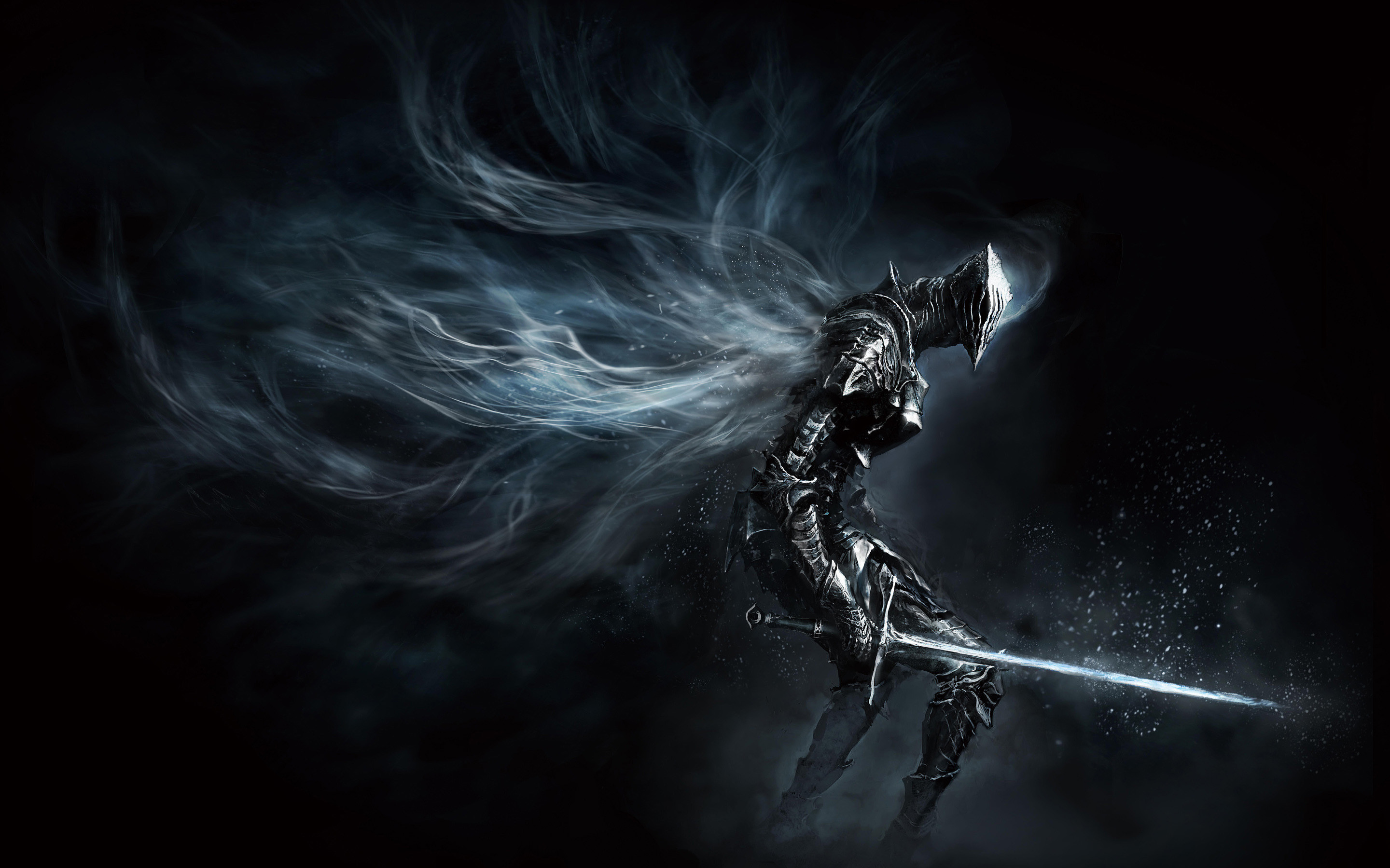 Artorias, Dark Souls, Abisso, Fumo, 2K, sfondo per portatile