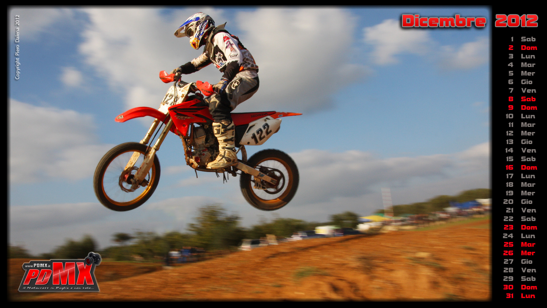 Honda CRF, Salto, Calendario, Dicembre 2012, Full HD 1080p, sfondo desktop