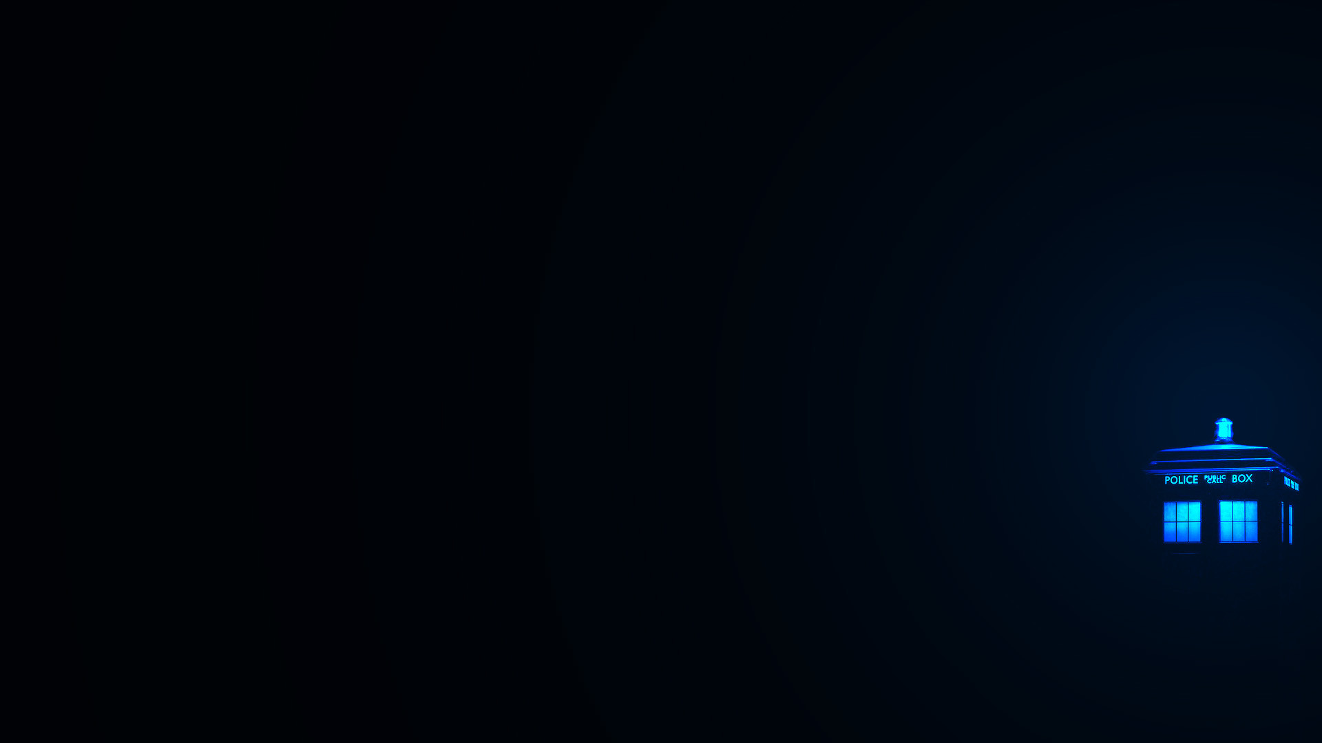TARDIS, Doctor Who, Minimalista, Sfondo scuro, Full HD, wallpaper desktop