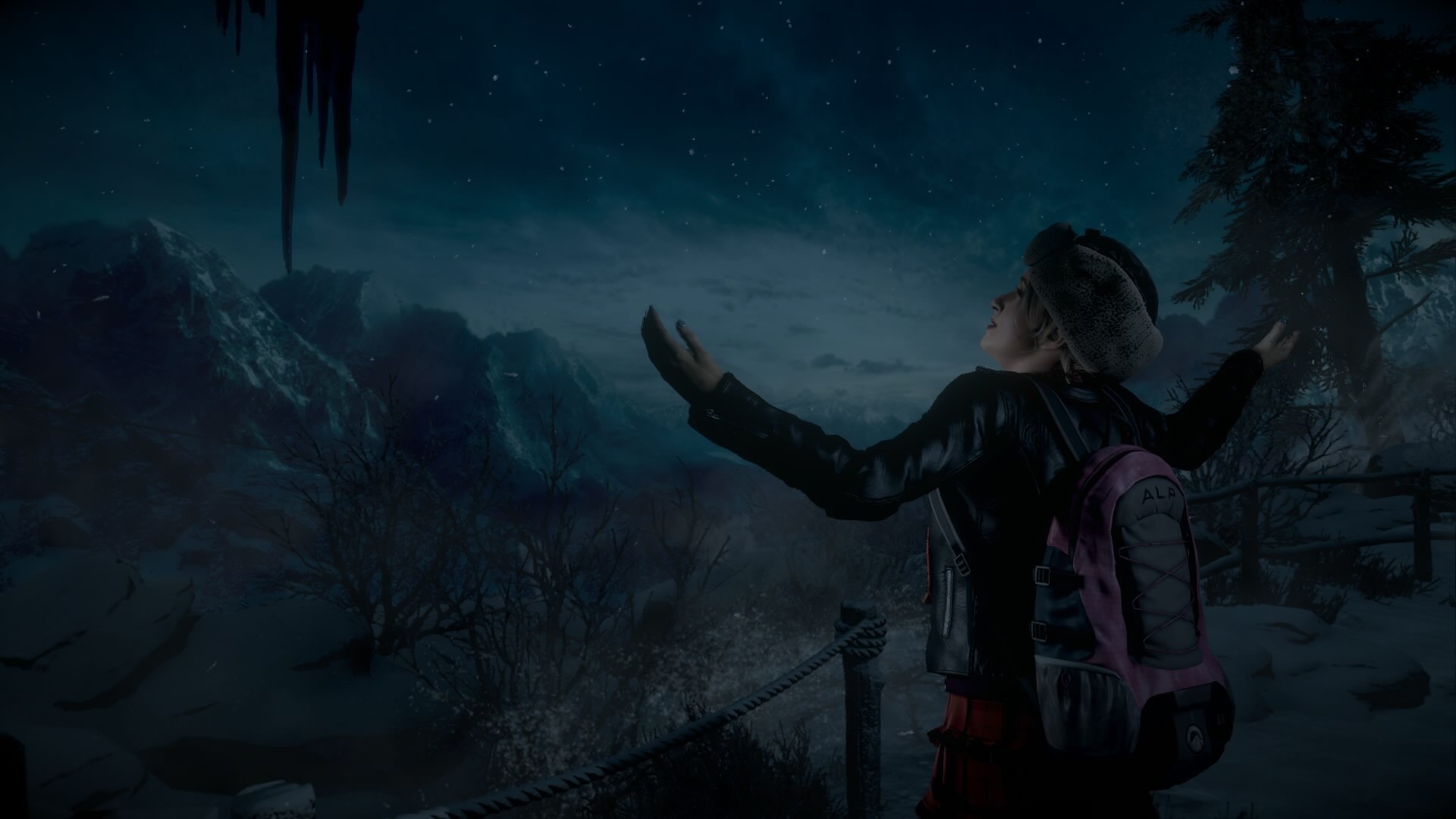 Until Dawn, Neve, Montagna, Notte, Full HD, sfondo per portatile