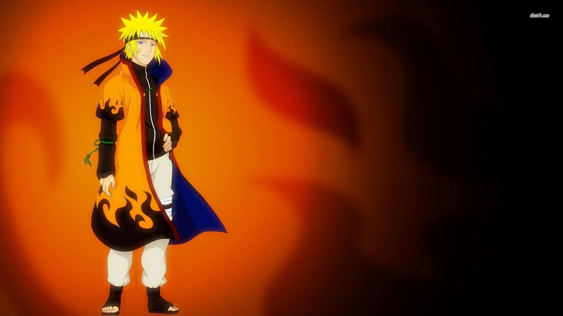 Naruto Uzumaki, Mantello, Naruto Shippuden, Arancione, 1920x1080, immagine di sfondo
