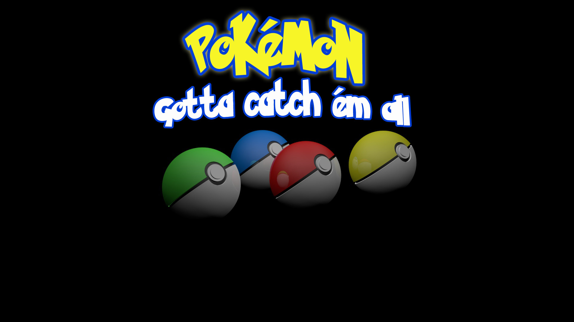 Poké Ball, Pokémon, Gotta Catch 'Em All, Logo, 1920x1080, immagine di sfondo