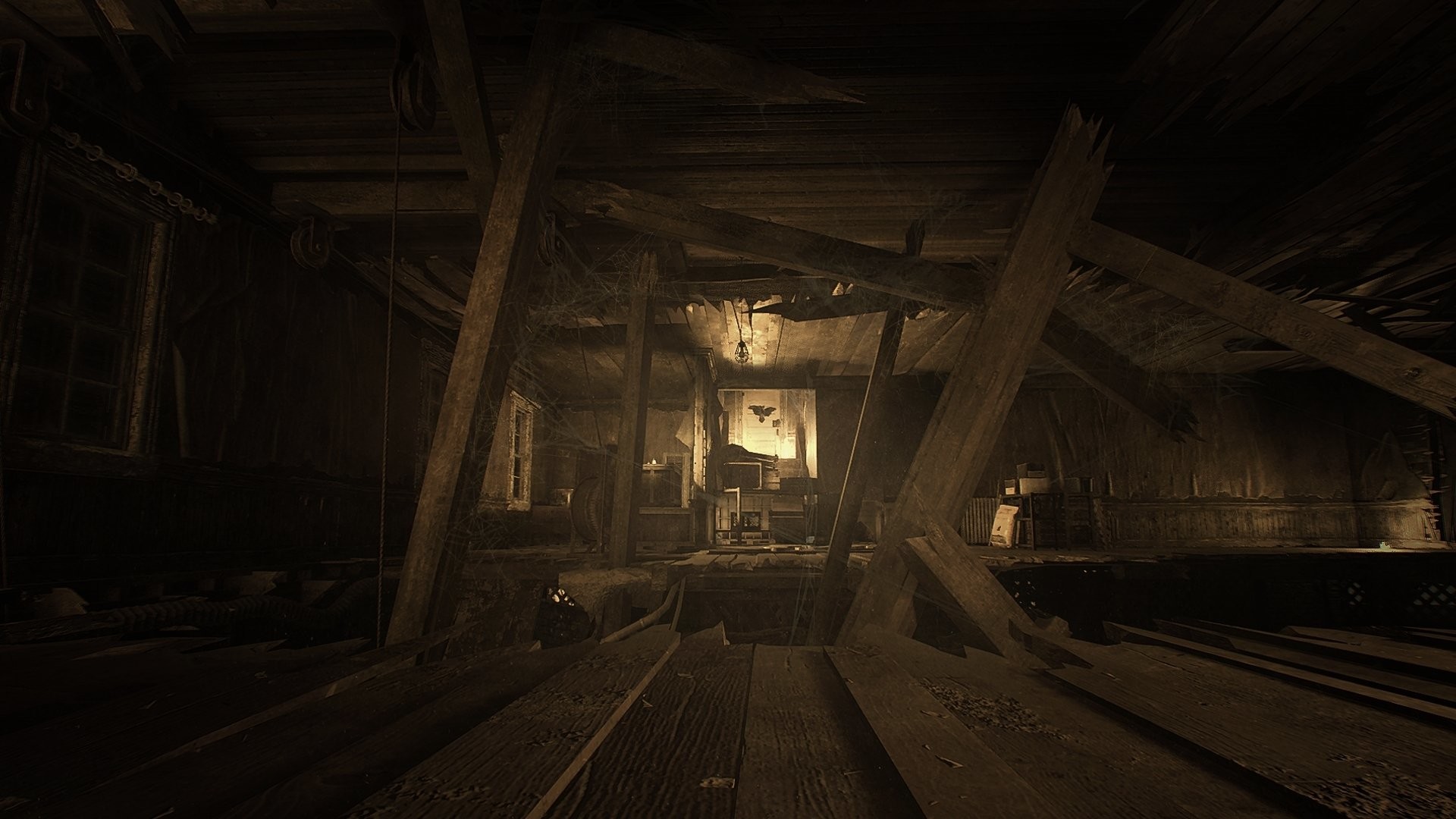Resident Evil 7: Biohazard, Soffitta, Legno, Buio, Horror, 16:9 Full HD, sfondo widescreen