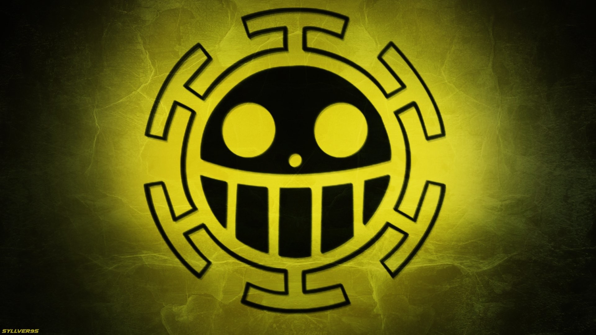 Jolly Roger dei Pirati Heart, Simbolo, Giallo, Full HD, sfondo per portatile