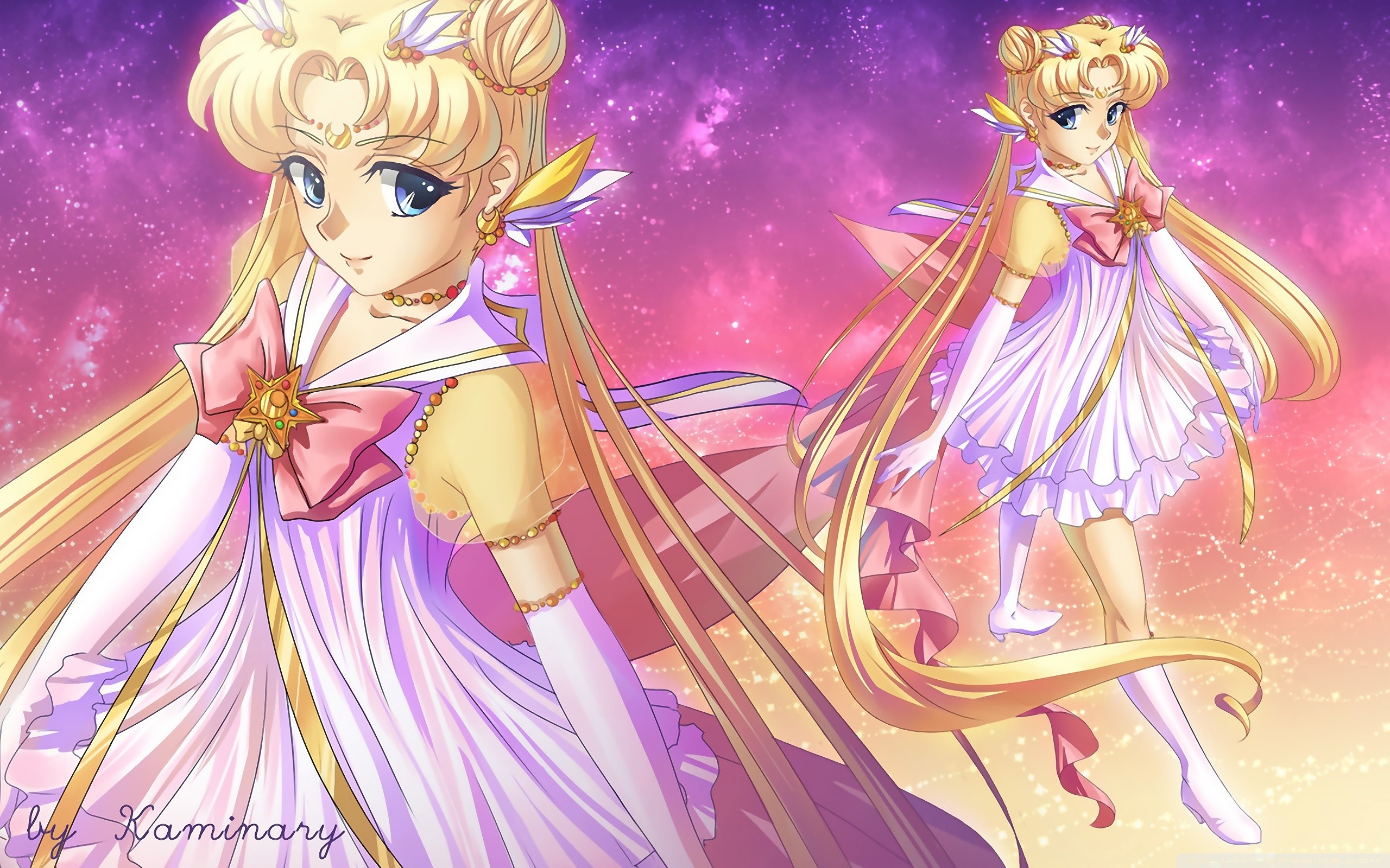 Principessa Serenity, Sailor Moon, Rosa, Arte digitale, 2K, sfondo per PC