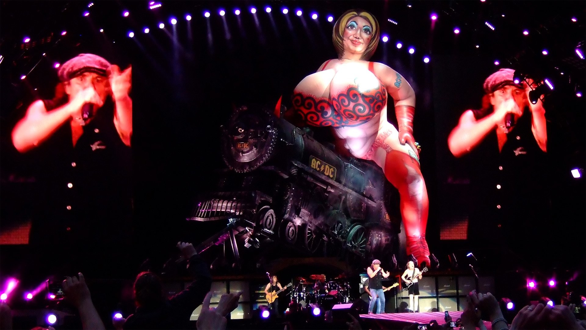AC/DC, Rosie, Concerto, Black Ice World Tour, 16:9 Full HD, sfondo widescreen
