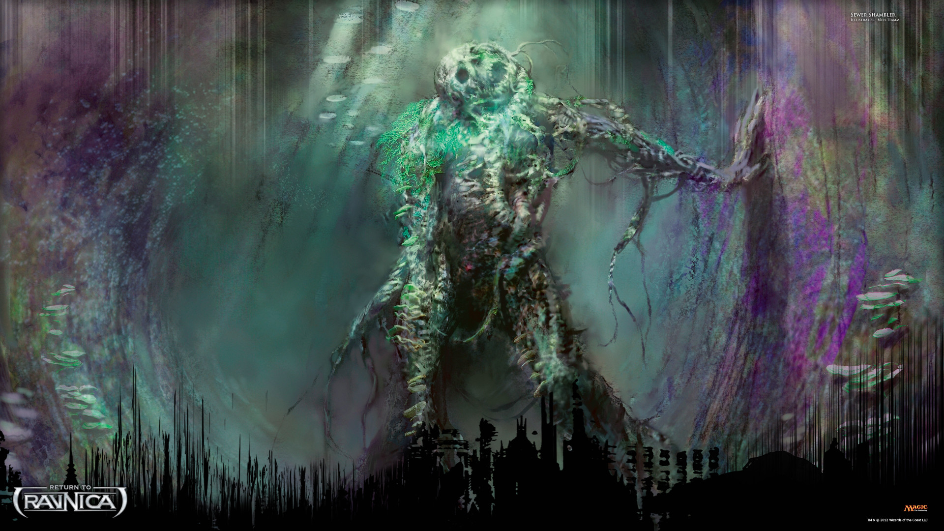 Ravnica, Magic: The Gathering, Elementale, Foresta, Fantasy, 16:9 Full HD, sfondo widescreen