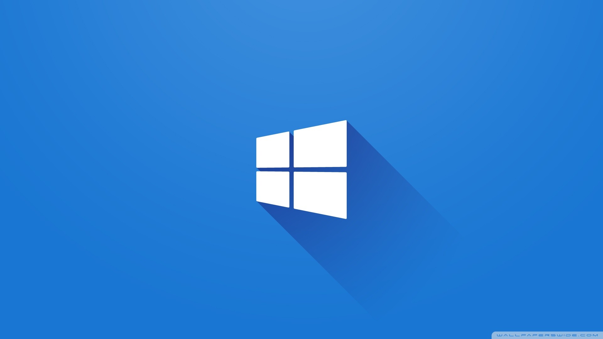 Logo Windows, Windows 10, Sfondo blu, Flat design, Full HD, wallpaper per portatile