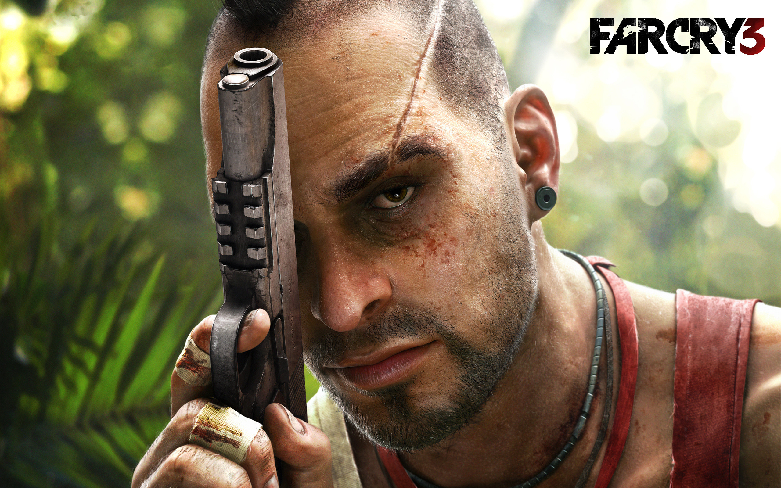 Vaas Montenegro, Far Cry 3, Pistola, Logo, 2560x1600, sfondo MacBook Pro
