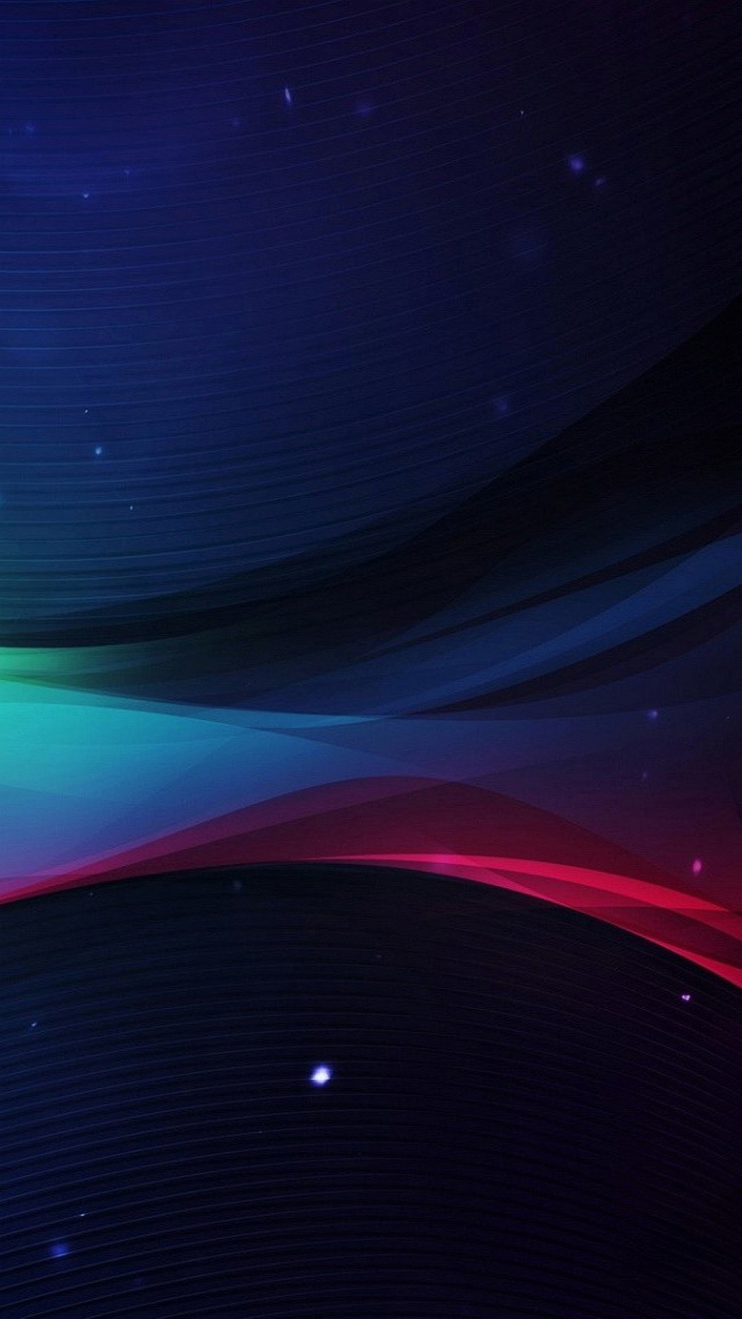 Onde, Blu scuro, Rosso, Astratto, Full HD, schermata di blocco del cellulare