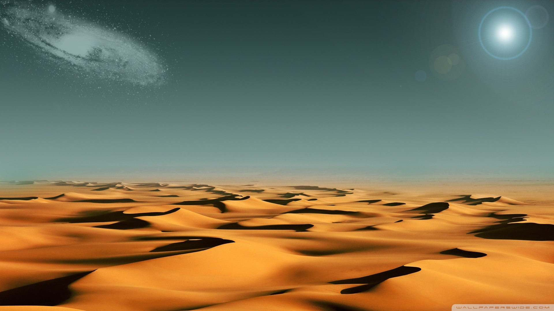 Dune di sabbia, Galassia, Pianeta, Fantascienza, 1920x1080, sfondo per PC