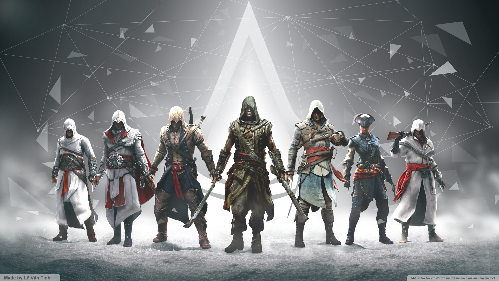 Assassin's Creed, Assassini, Gruppo, Simbolo degli Assassini, Full HD, sfondo per PC