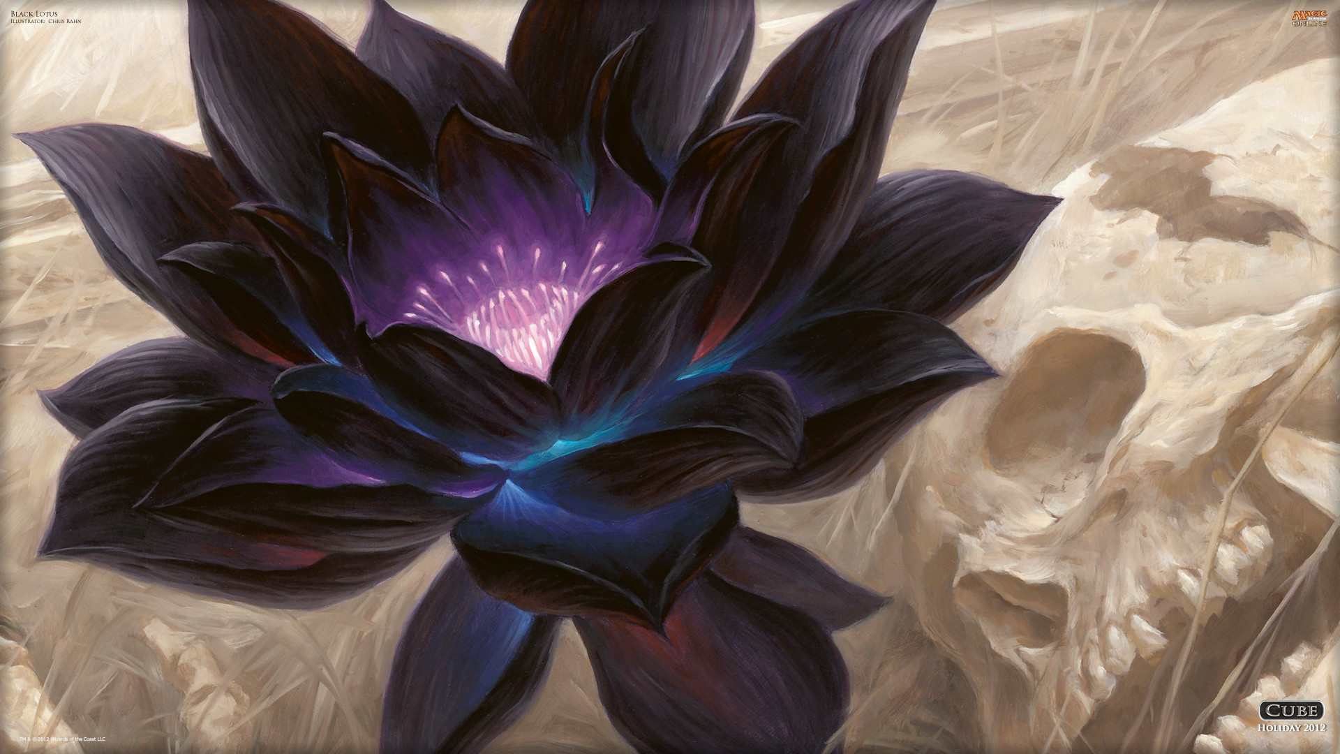 Black Lotus, Loto nero, MTG, Teschio, Full HD 1080p, sfondo desktop