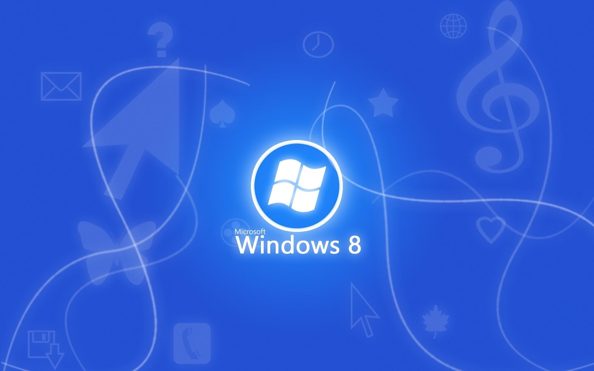 Windows 8, Logo Windows, Icone, Blu, 16:10 Full HD, sfondo widescreen