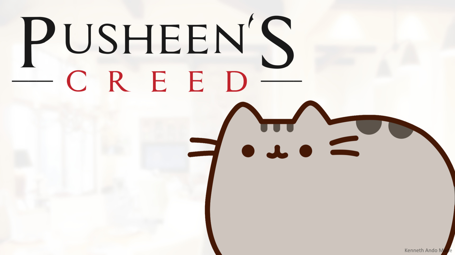 Pusheen, Assassin's Creed, Parodia, Pusheen's Creed, Full HD 1080p, sfondo desktop