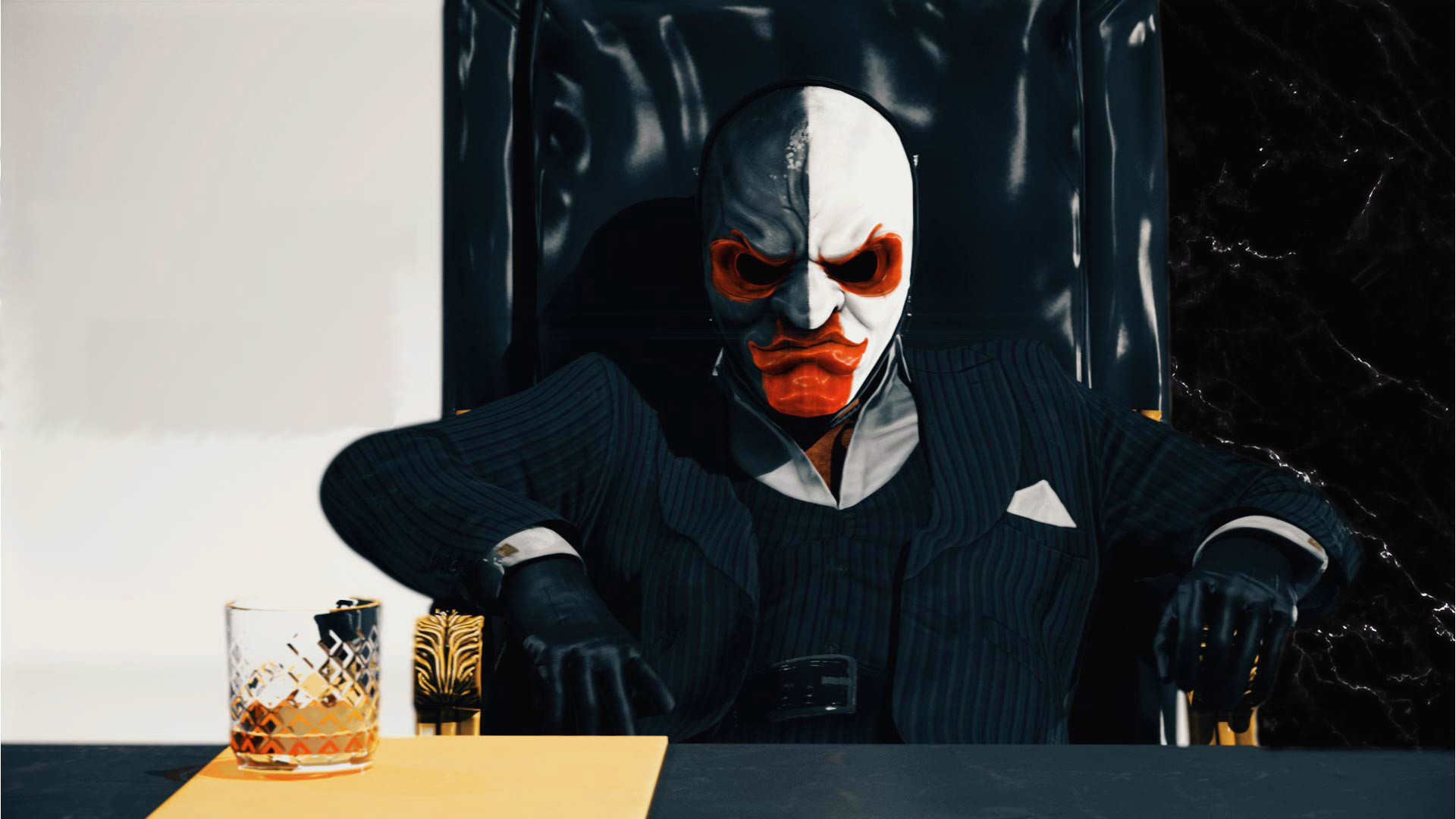 Payday 2, Maschera, Whisky, Abito gessato, Full HD, sfondo desktop