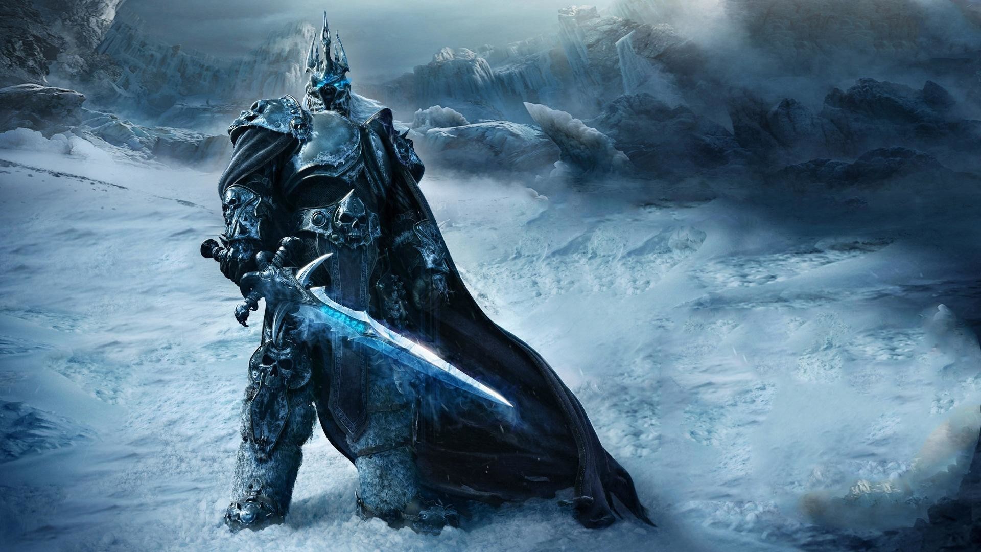 Re dei Lich, Arthas Menethil, World of Warcraft, Neve, 1920x1080, sfondo per PC
