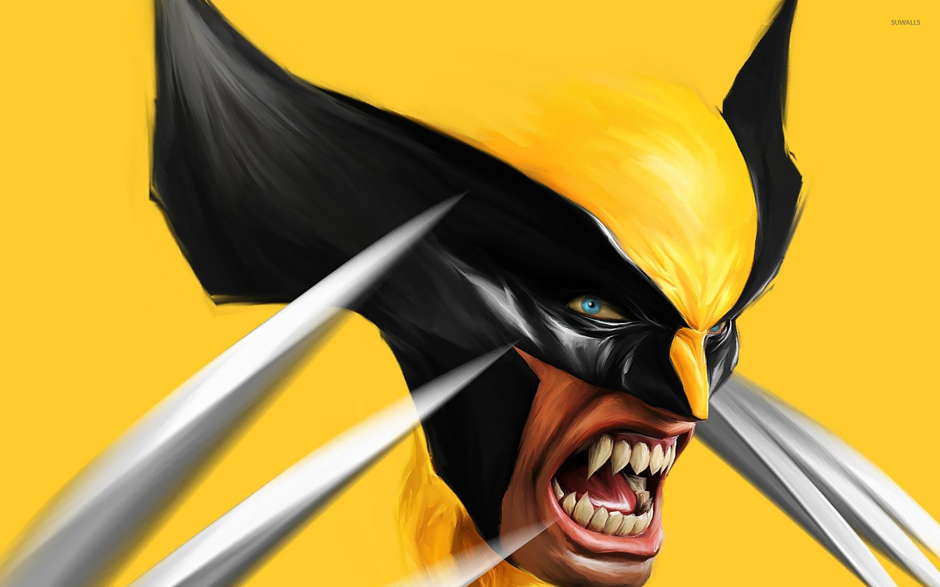 Wolverine, Marvel, Artigli, Ruggito, Full HD, sfondo desktop